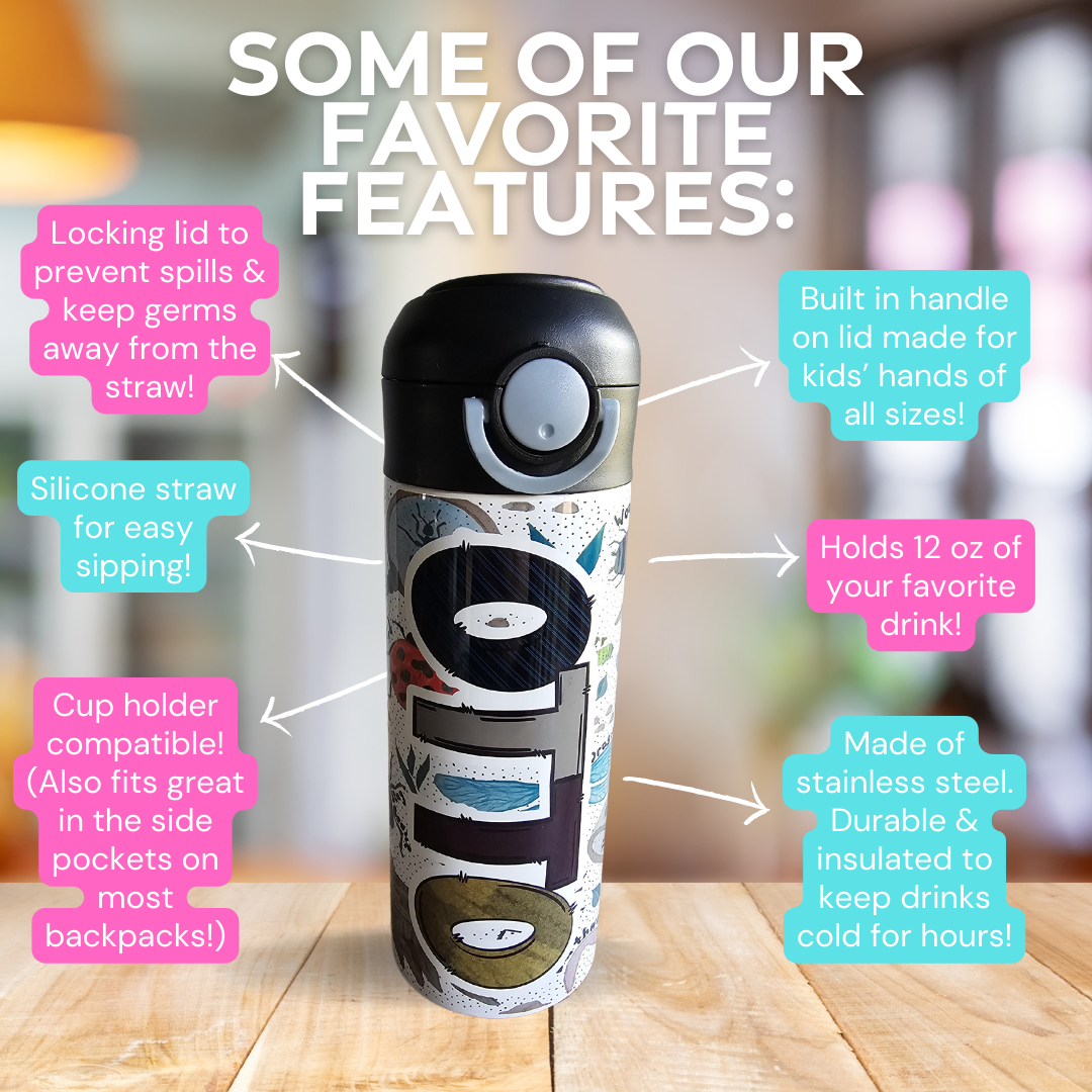 BUGS Flip Top Water Bottle - Personalized
