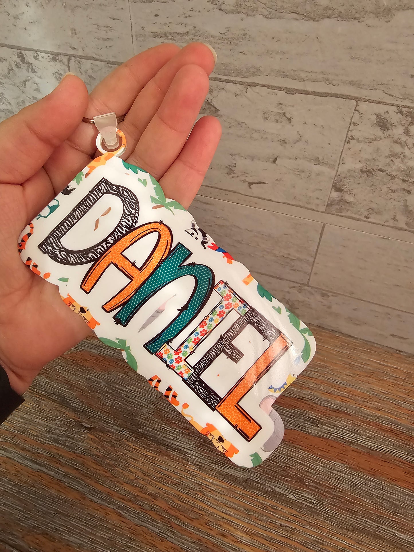 Jungle Animal Bag Tag Keychain