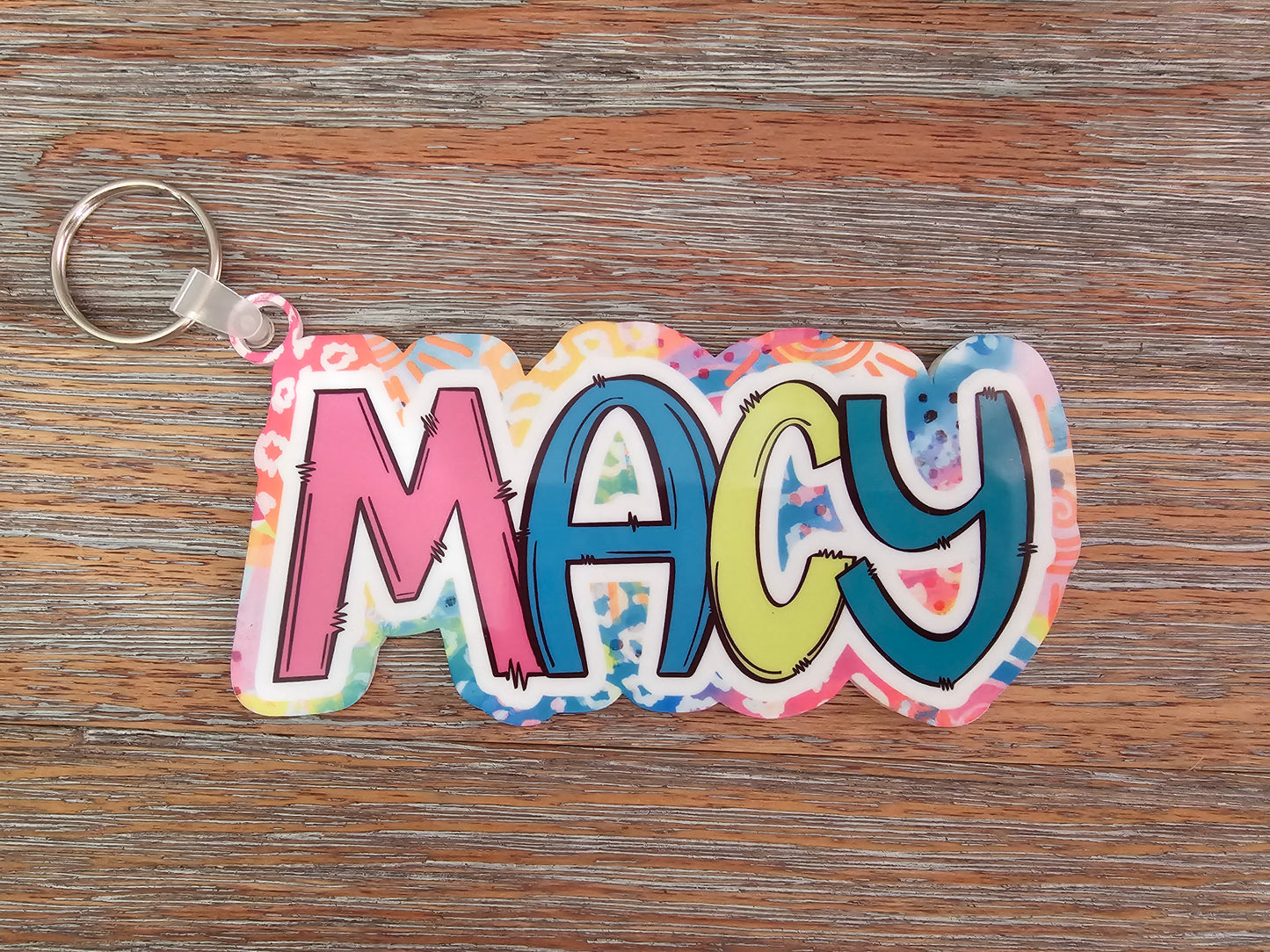 Bright Rainbows Bag Tag Keychain