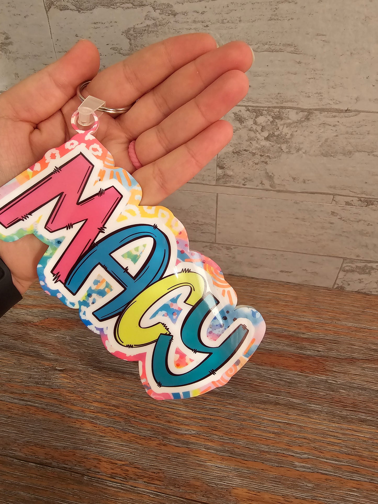 Bright Rainbows Bag Tag Keychain