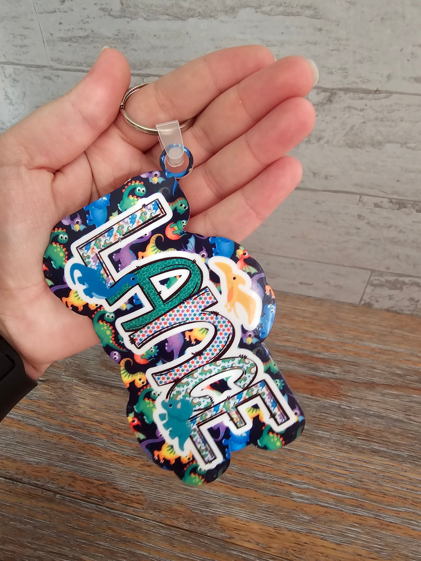 Dinosaur Bag Tag Keychain