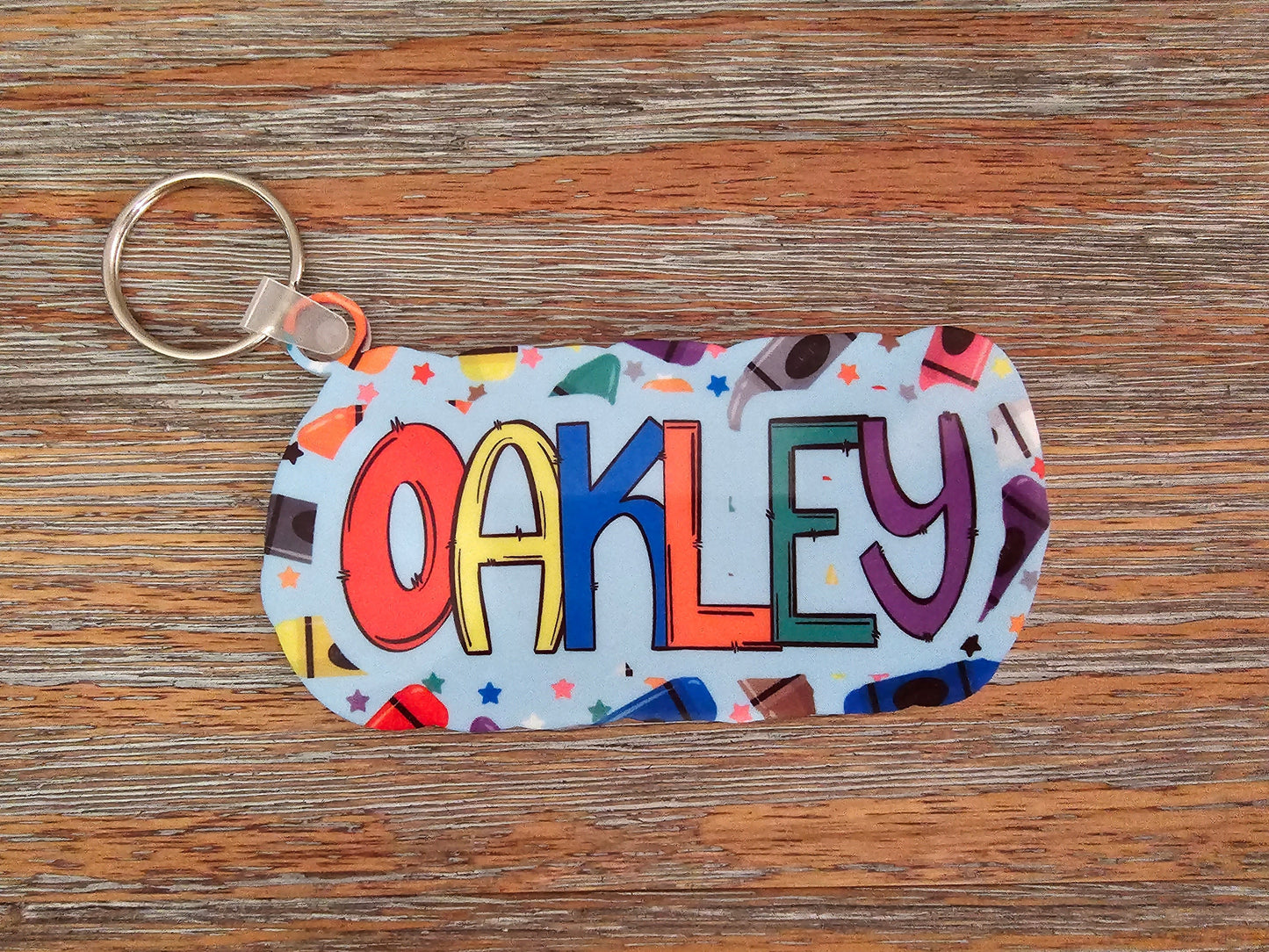 Crayons Bag Tag Keychain