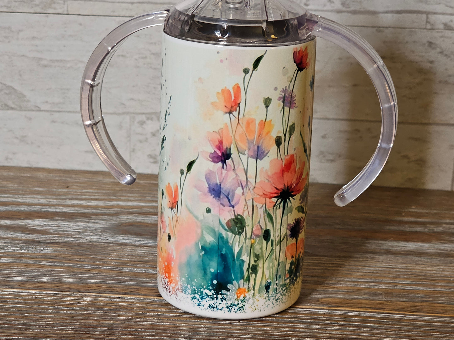 Wildflower Personalized Sippy Cup with Bonus Lid