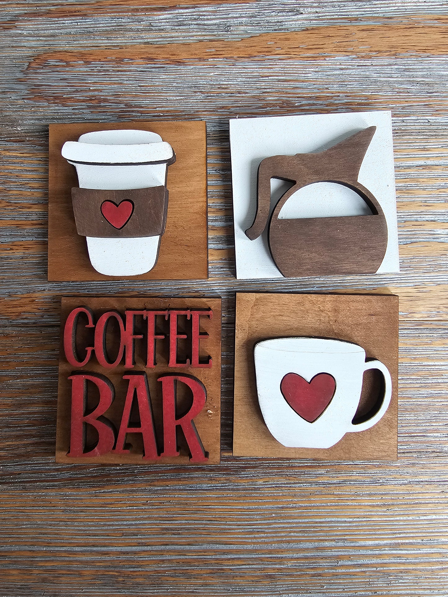 Coffee Lover Interchangeable Tile Set - Set of 4