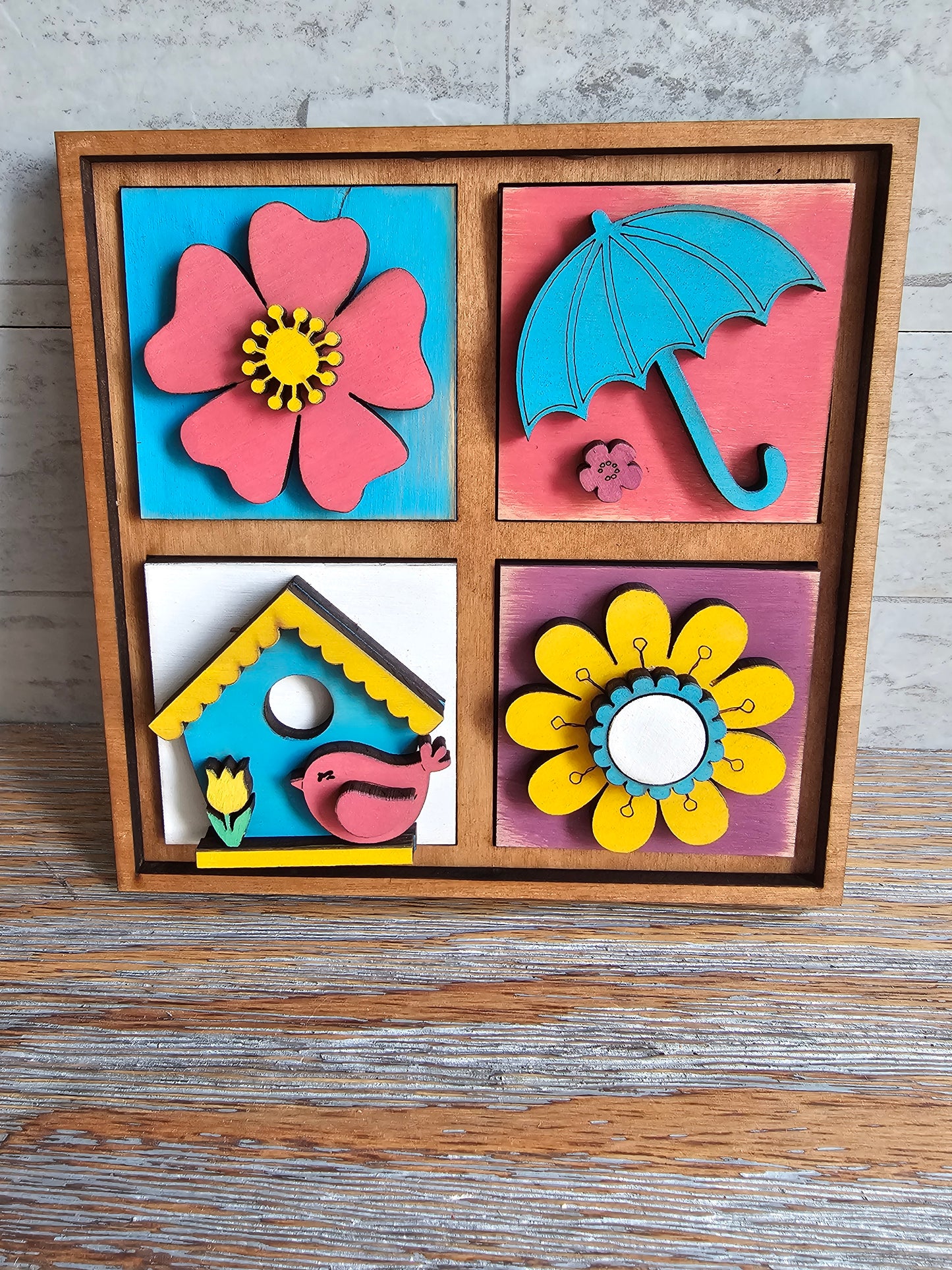 Spring Interchangeable Tile Set - Set of 4
