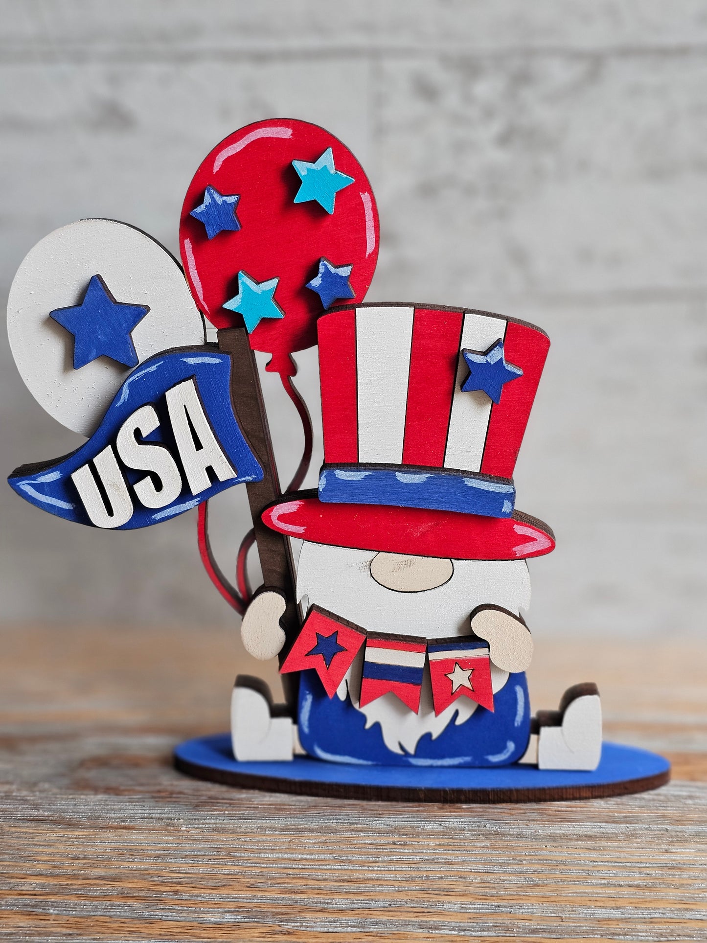 USA Balloons Gnome - READY TO SHIP