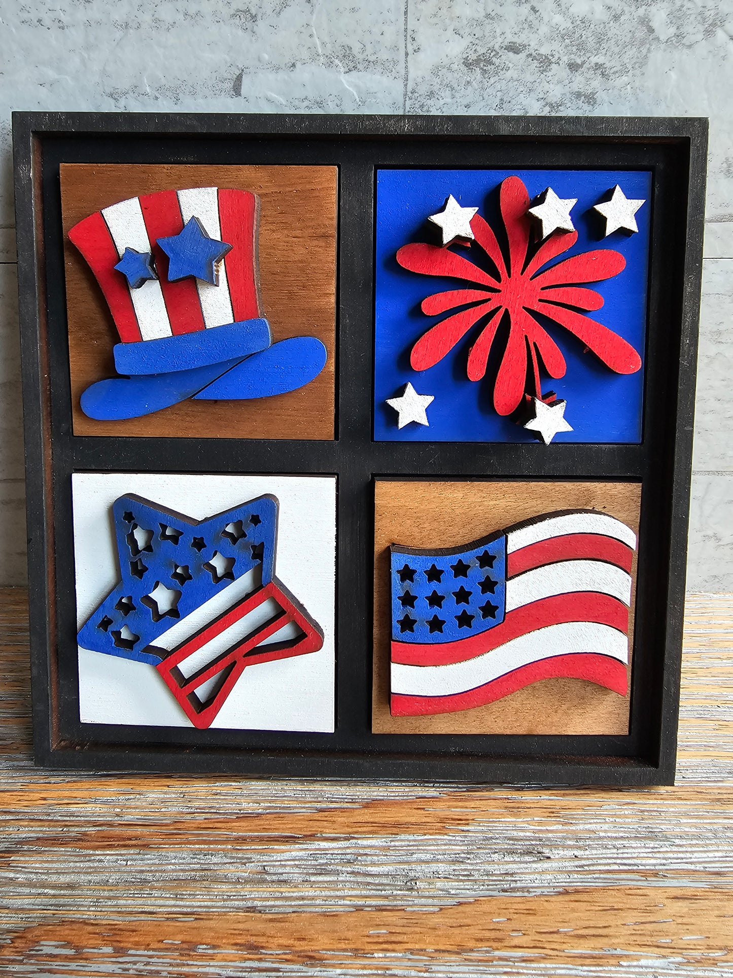 4th of July Interchangeable Tile Set - Set of 4