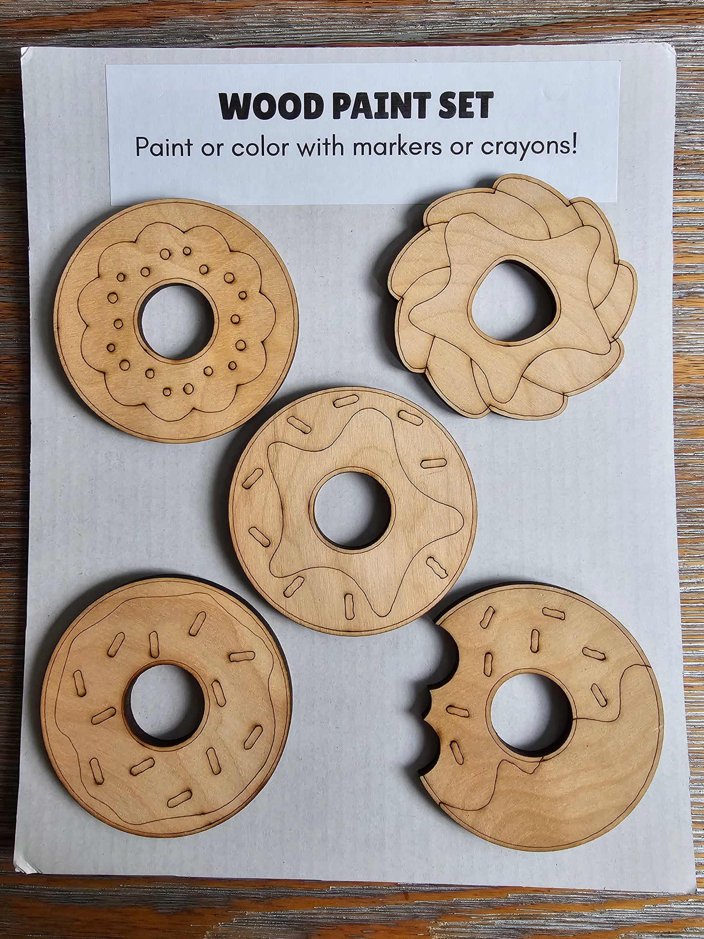 Donut Wood Paint Set