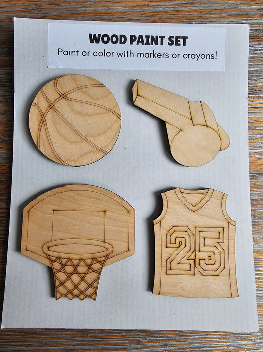 Basketball Wood Paint Set