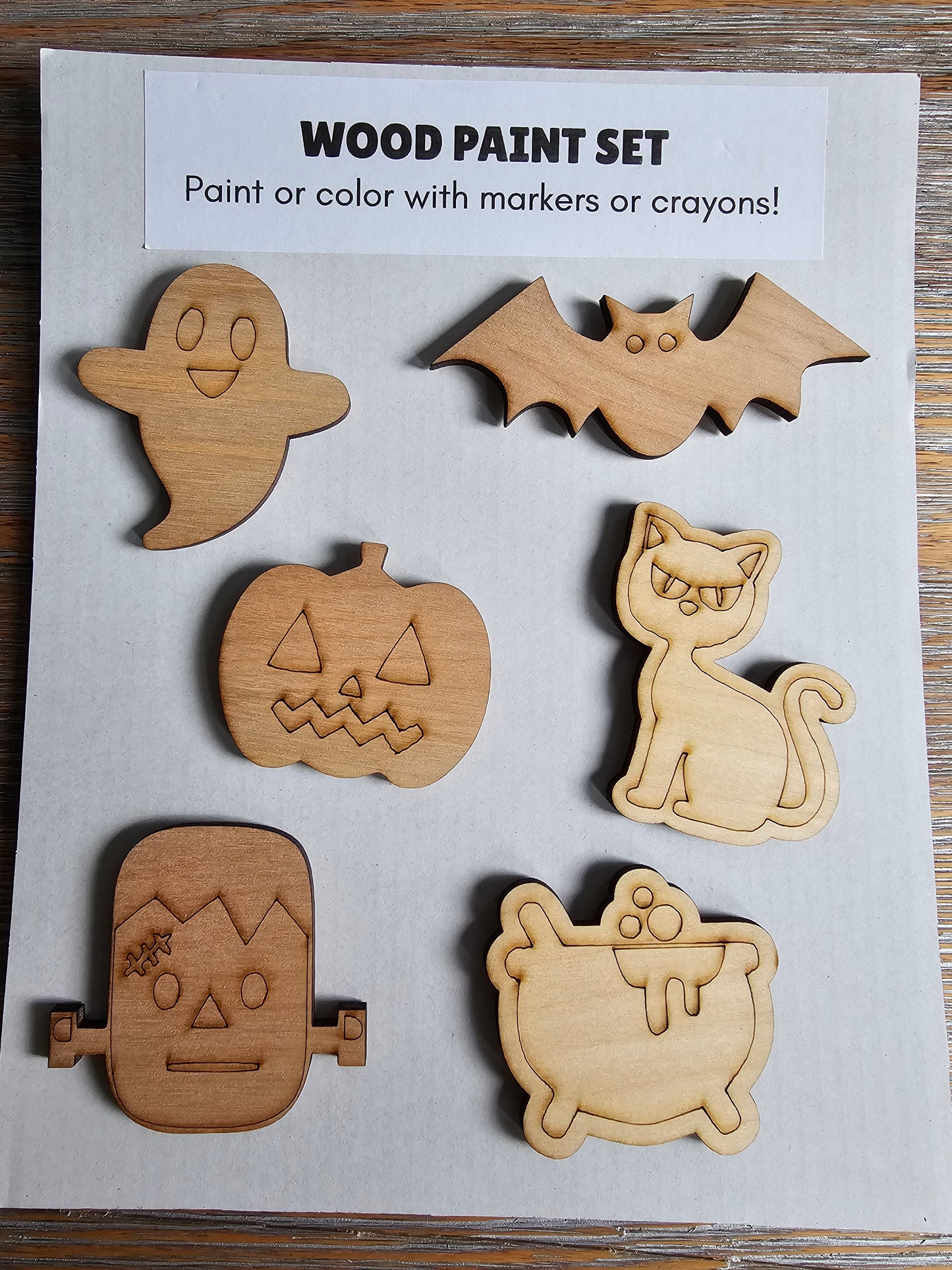 Halloween Wood Paint Set