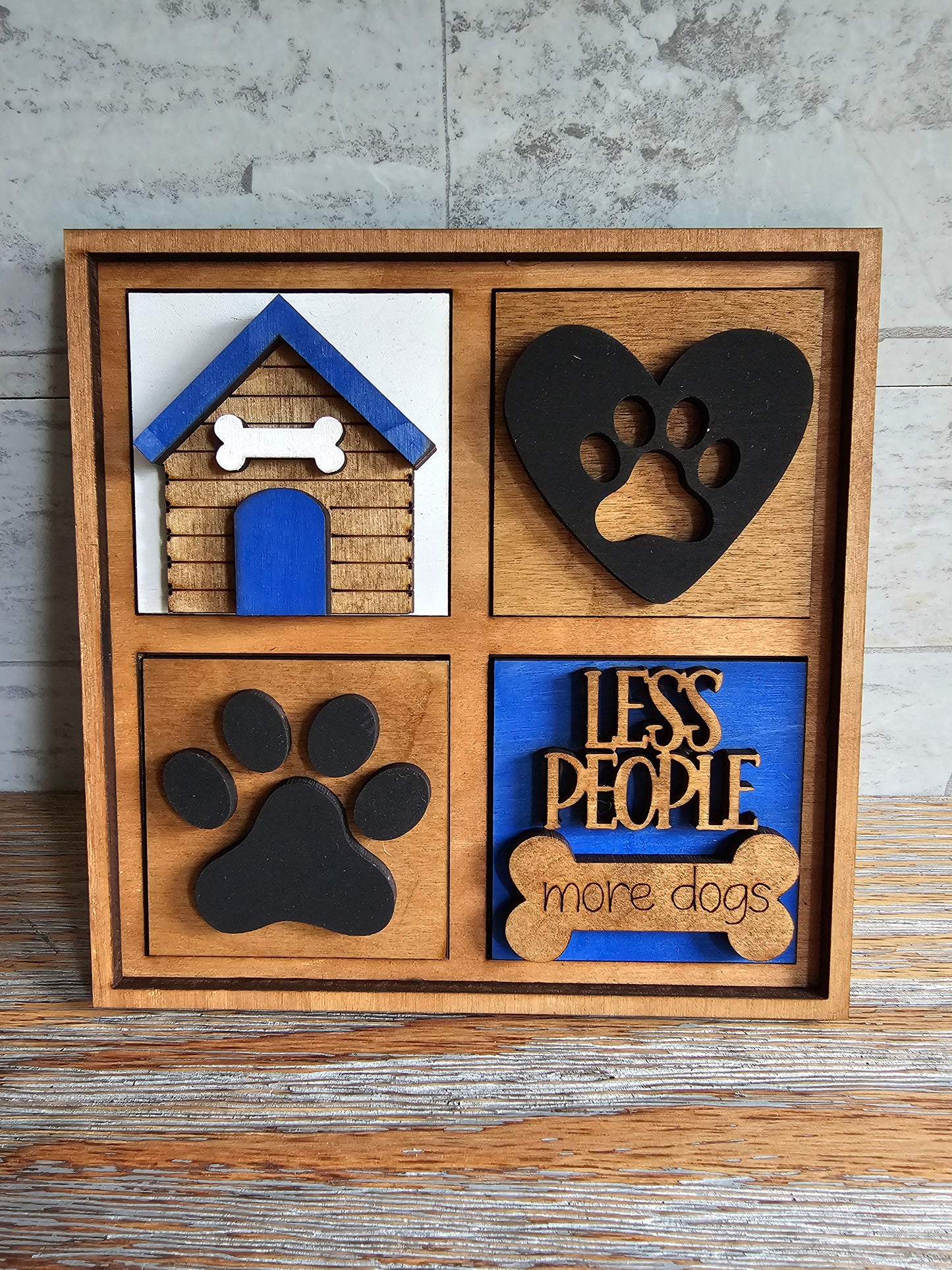 Dog Themed Interchangeable Tile Set - Set of 4