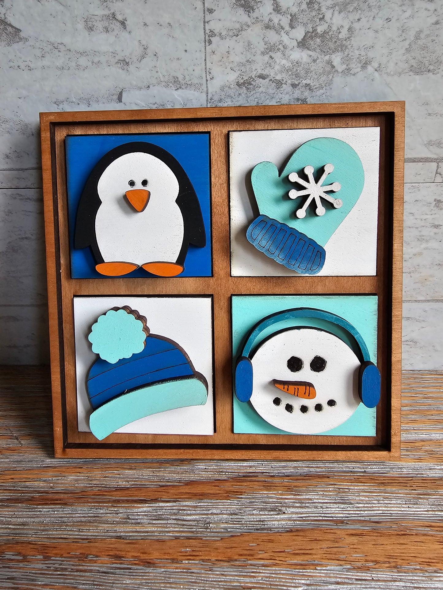 Winter Interchangeable Tile Set - Set of 4
