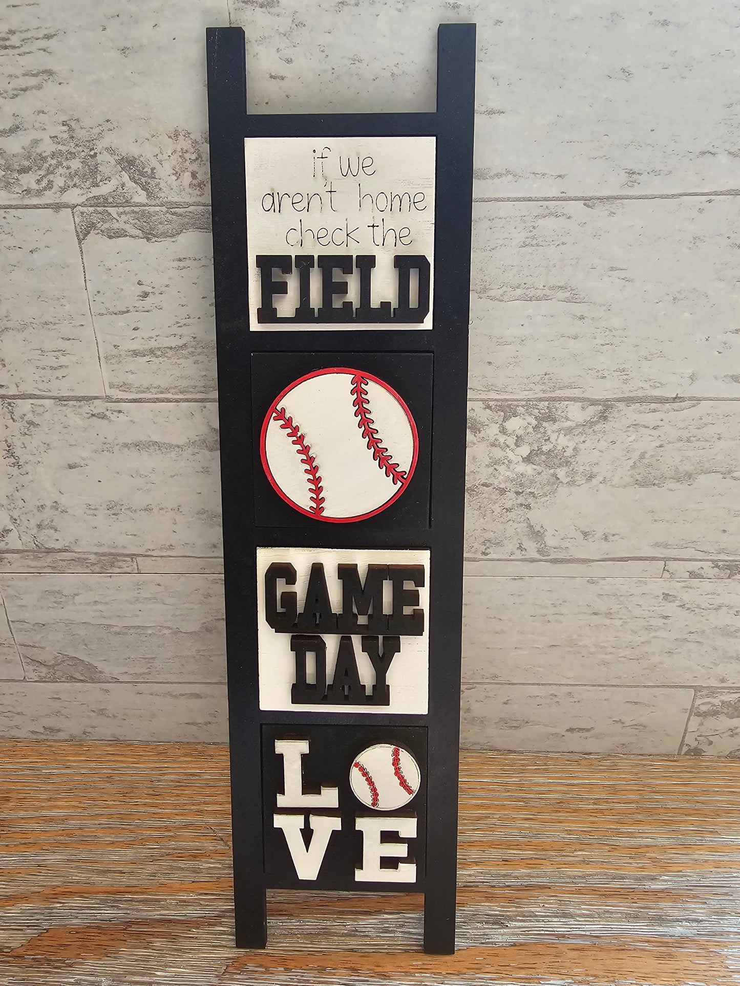 Baseball Interchangeable Tile Set - Set of 4