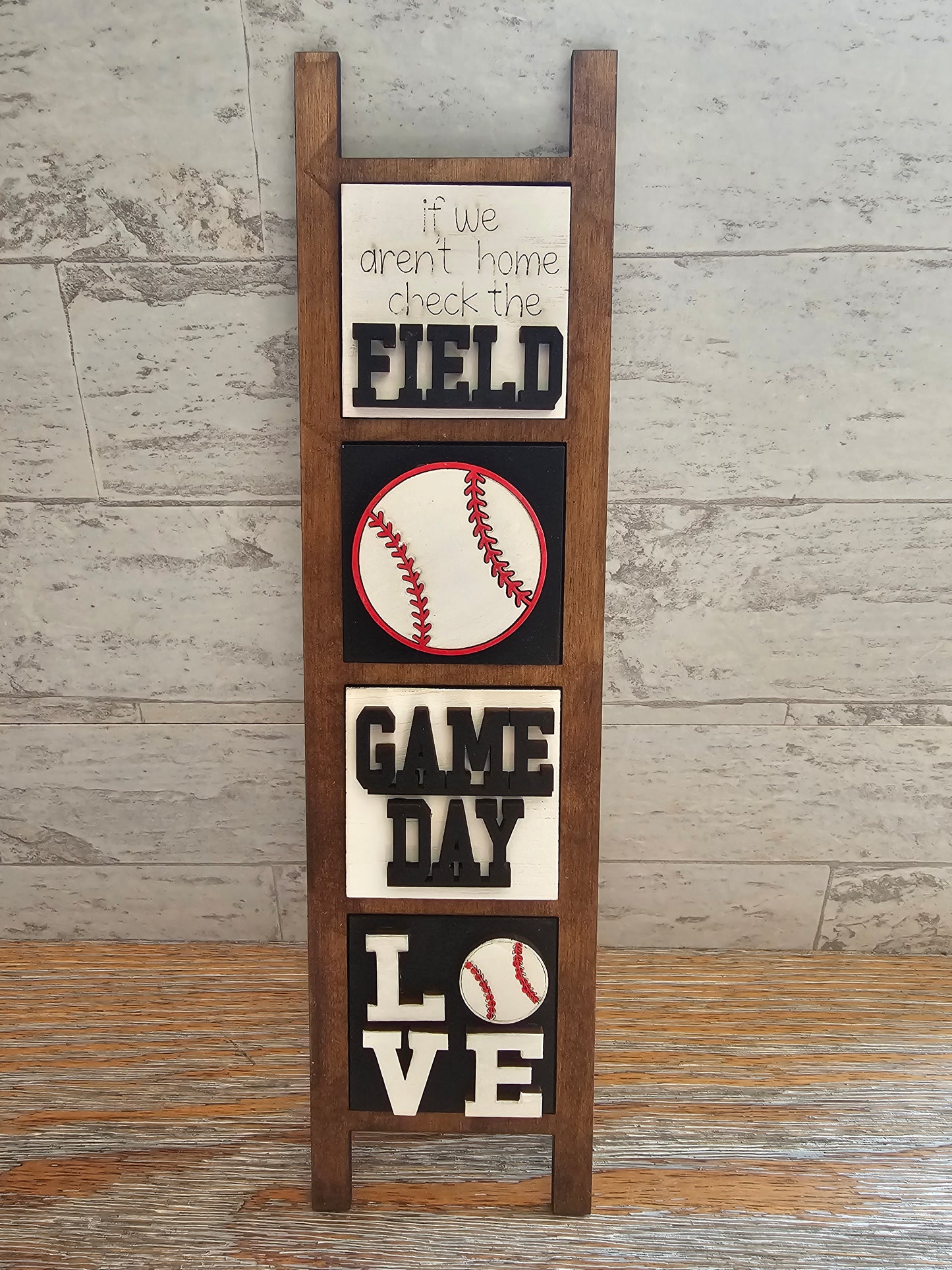 Baseball Interchangeable Tile Set - Set of 4