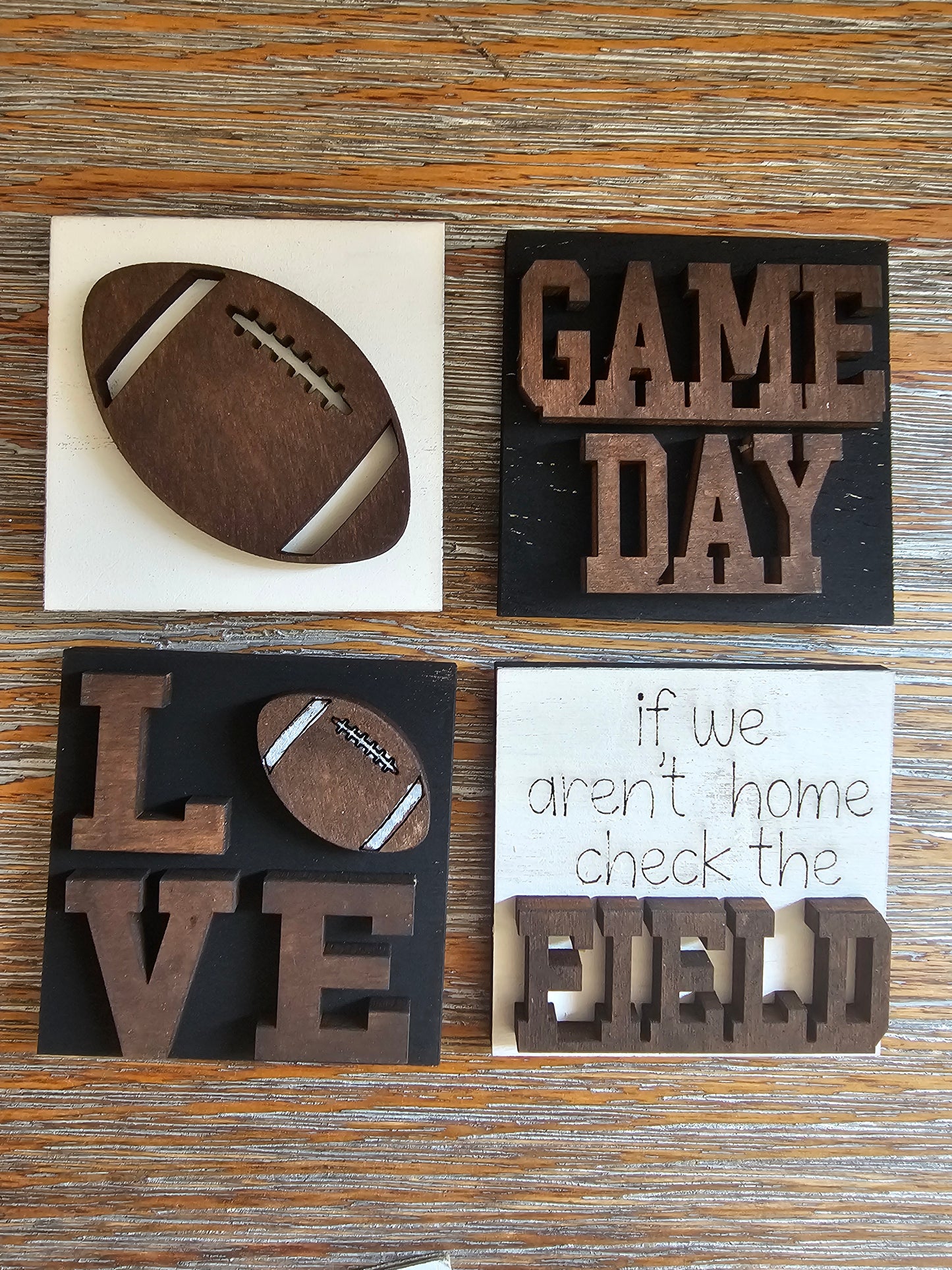 Football Interchangeable Tile Set - Set of 4