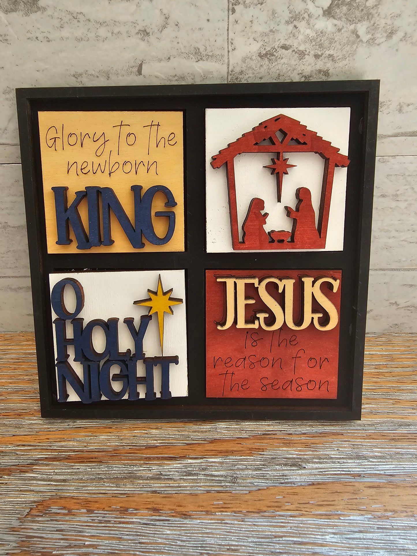 Nativity Christmas Interchangeable Tile Set - Set of 4