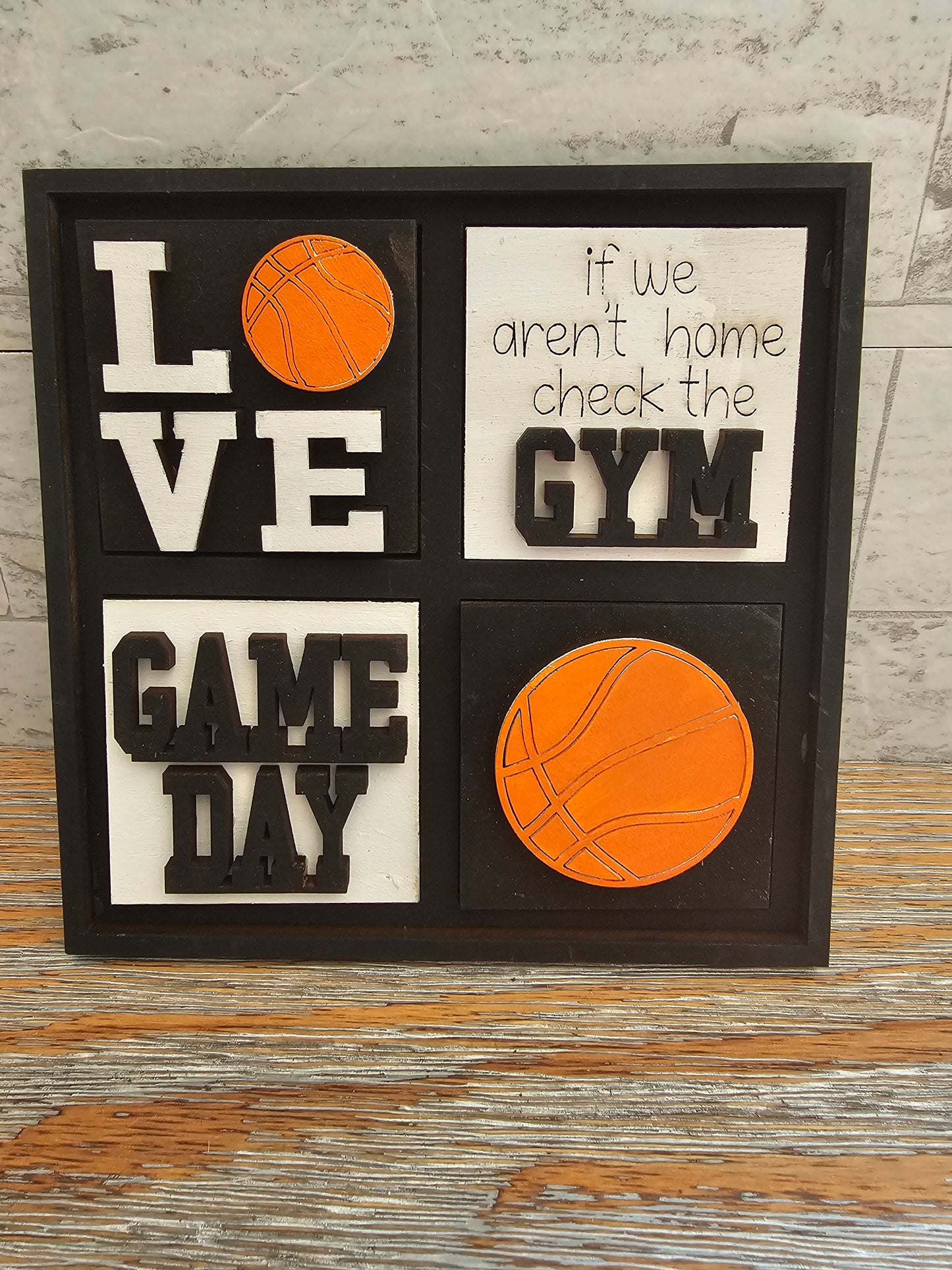 Basketball Interchangeable Tile Set - Set of 4