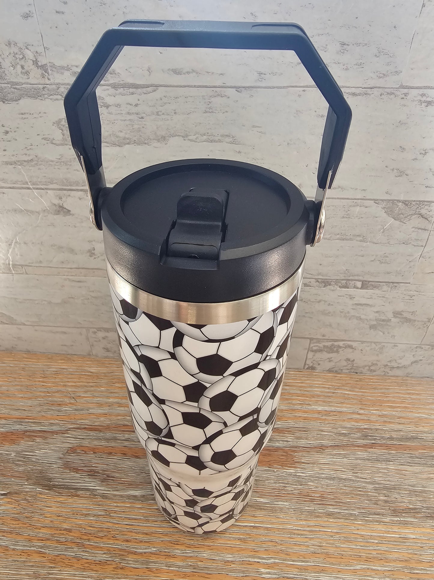 30 oz Soccer Water Bottle