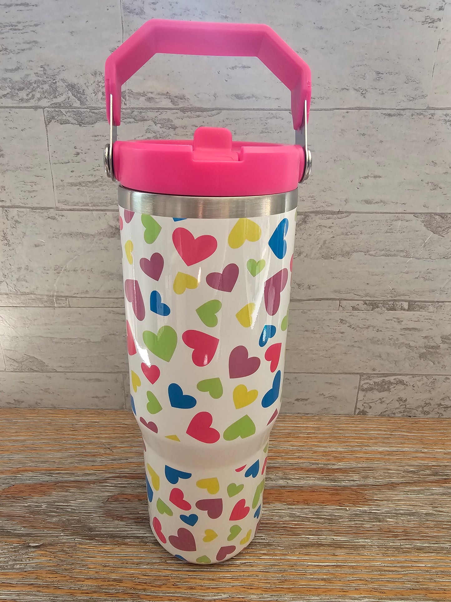 30 oz Bright Hearts Water Bottle