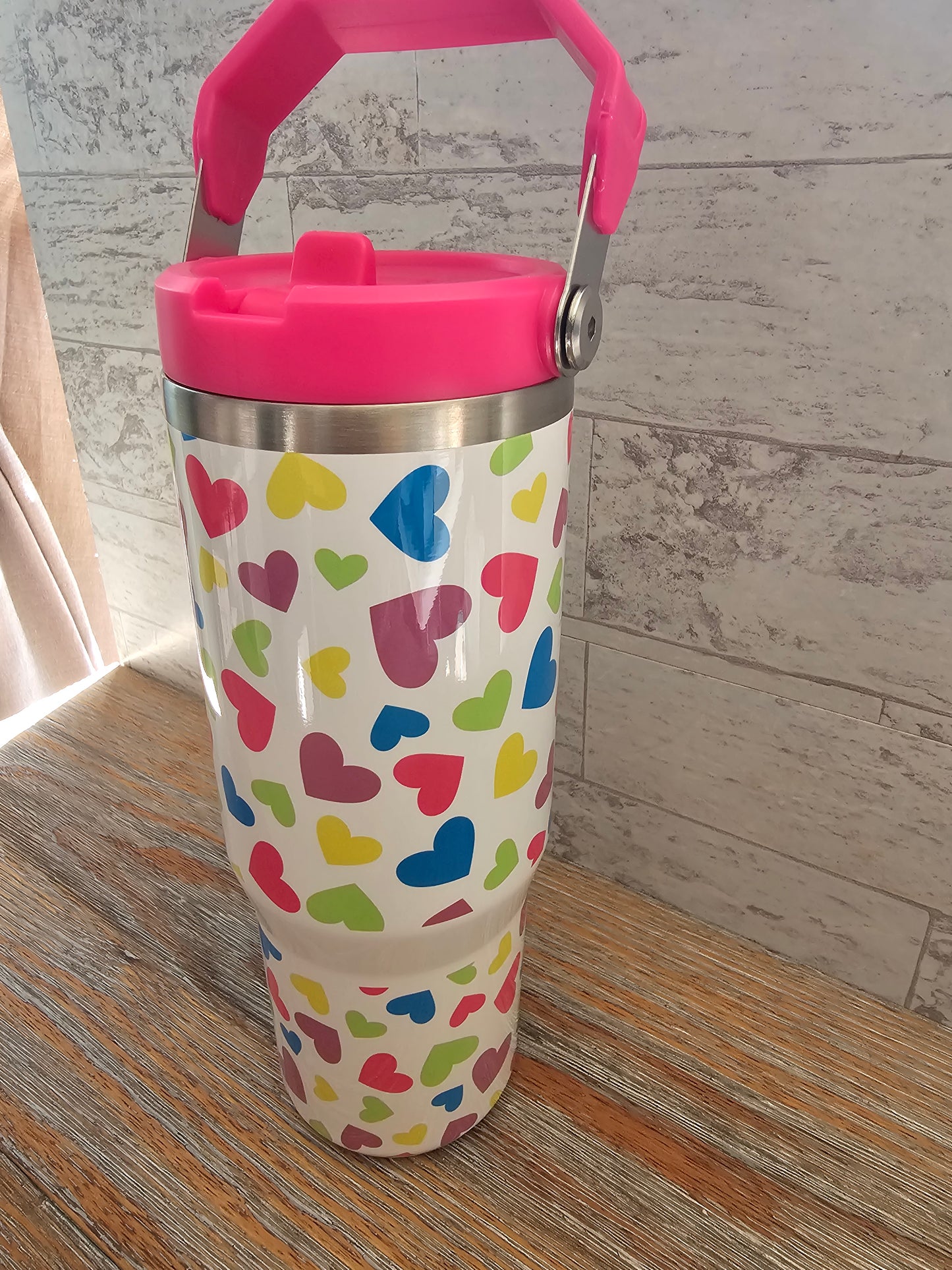 30 oz Bright Hearts Water Bottle