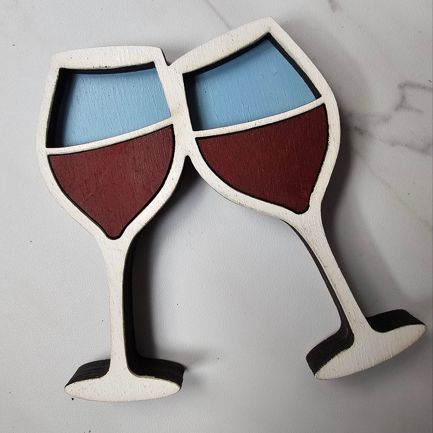Wine Glasses Interchangeable Piece - for Interchangeable Door Sign