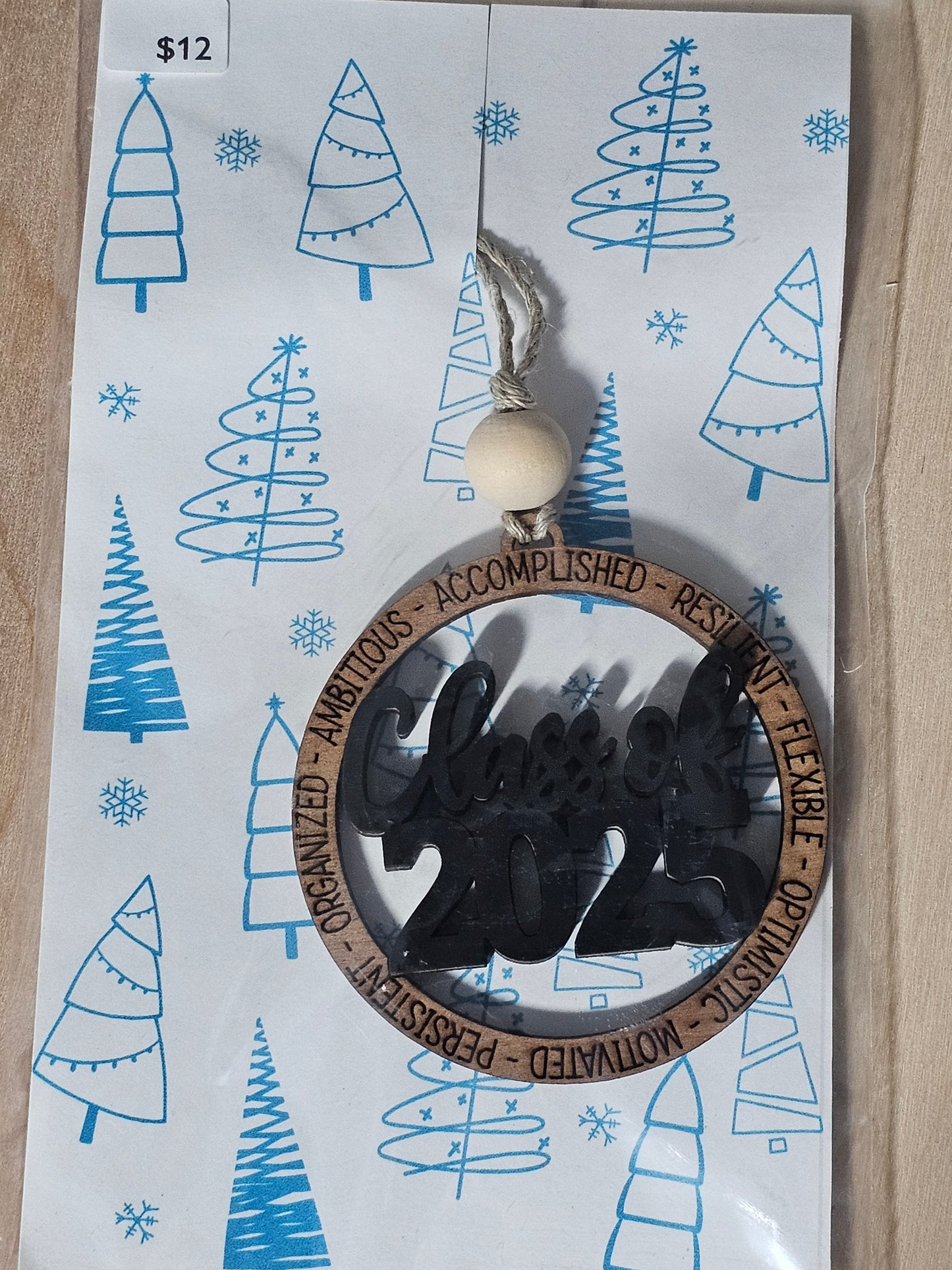 Class of 2025 Wood Ornament - READY TO SHIP