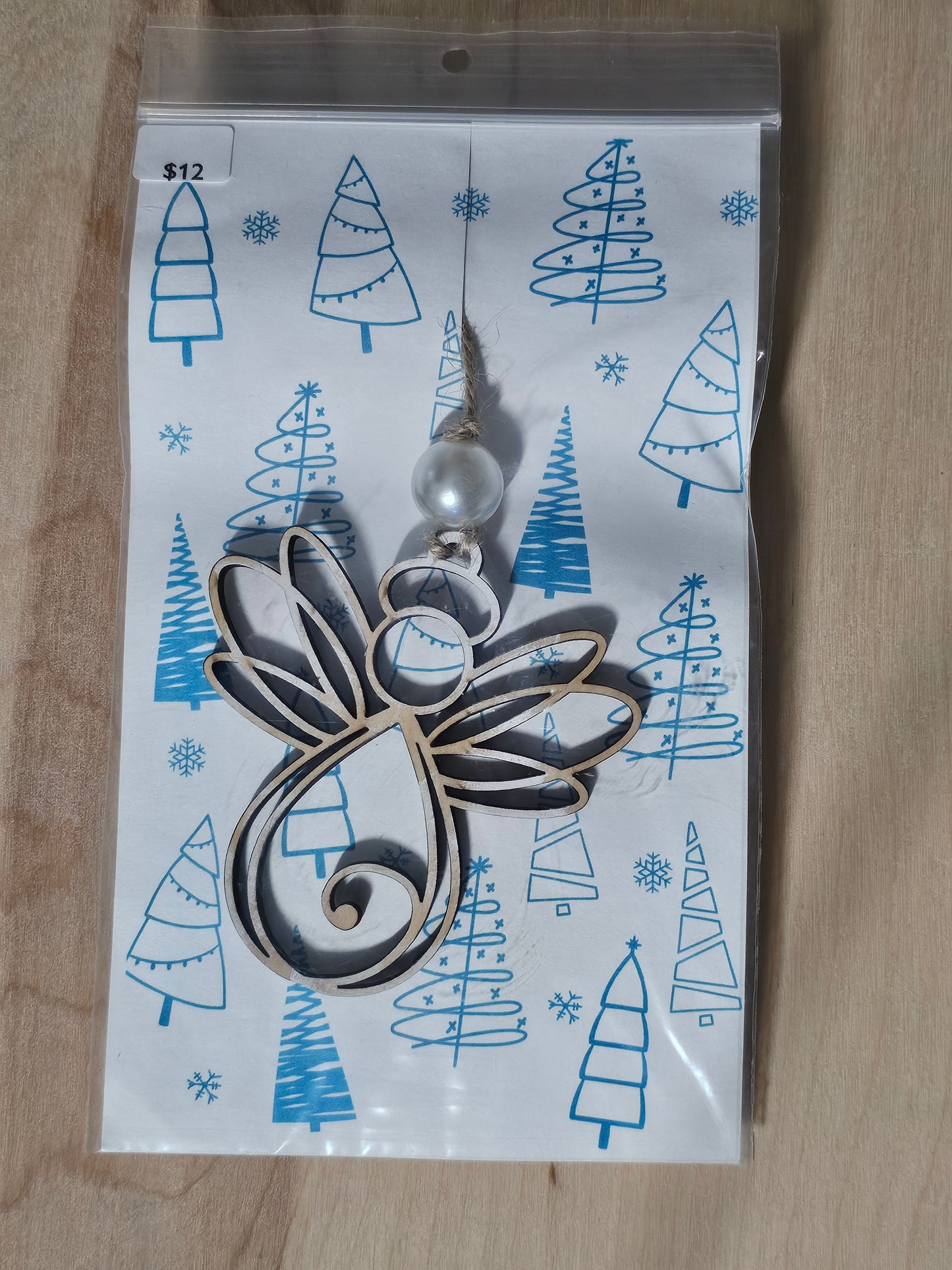Angel Wood Ornament - READY TO SHIP
