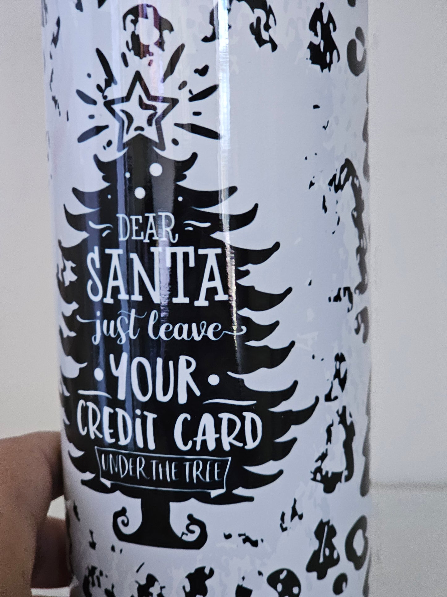 Santa Leave Your Credit Card - 20 oz Stainless Steel Tumbler