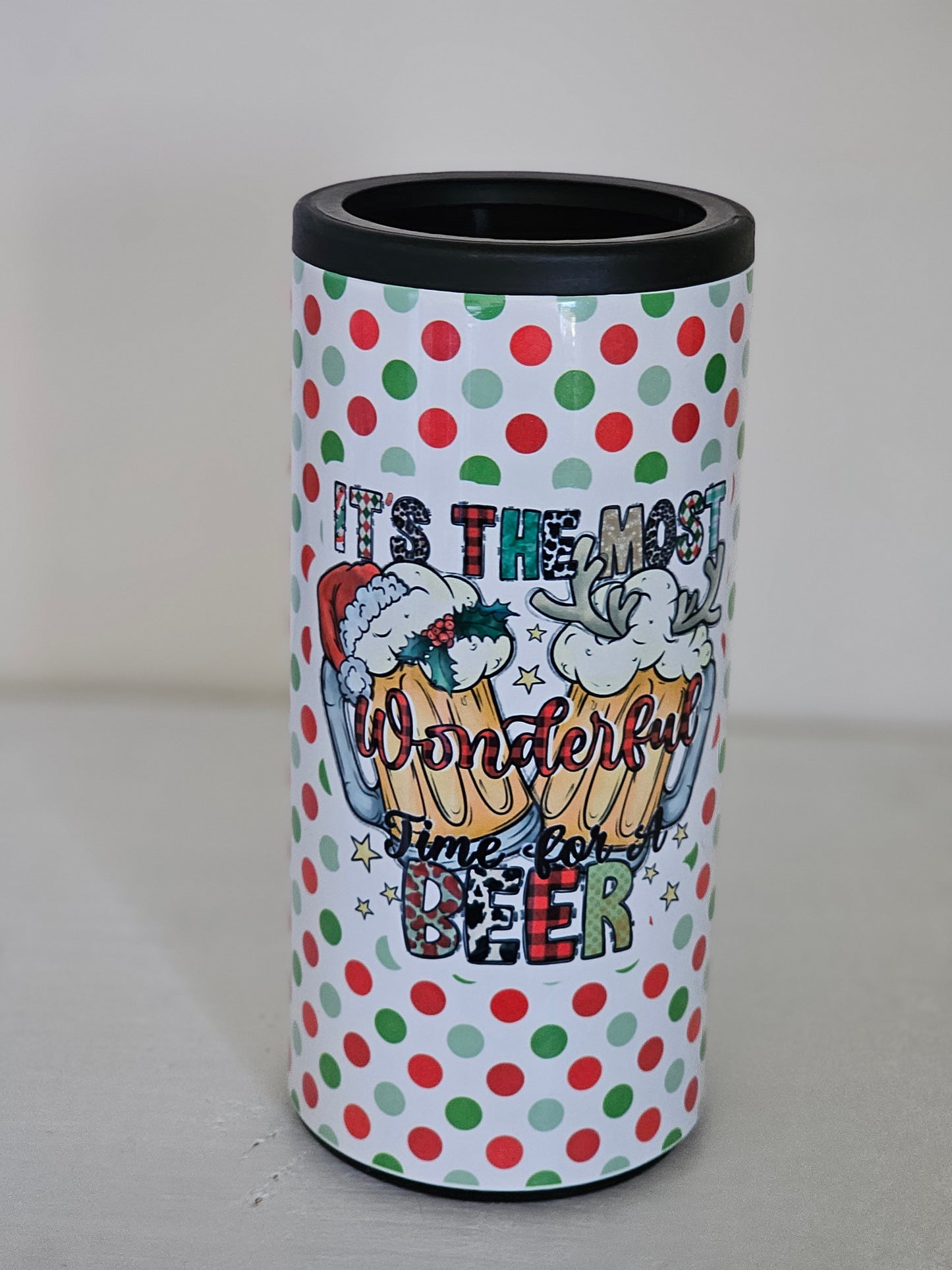 Most Wonderful Time for a Beer - Skinny Can Cooler