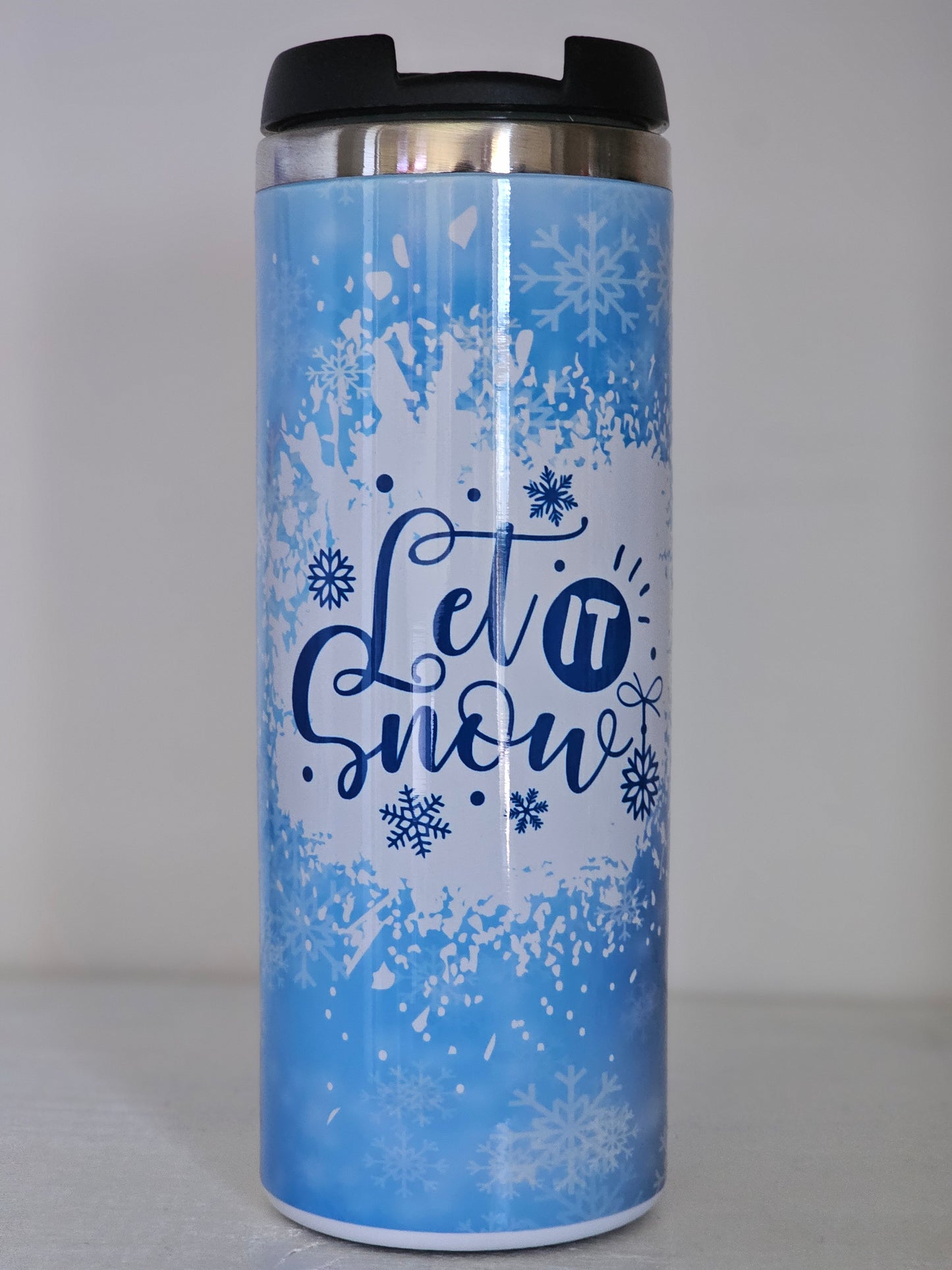 Let it Snow - 15 oz Stainless Steel Coffee Tumbler