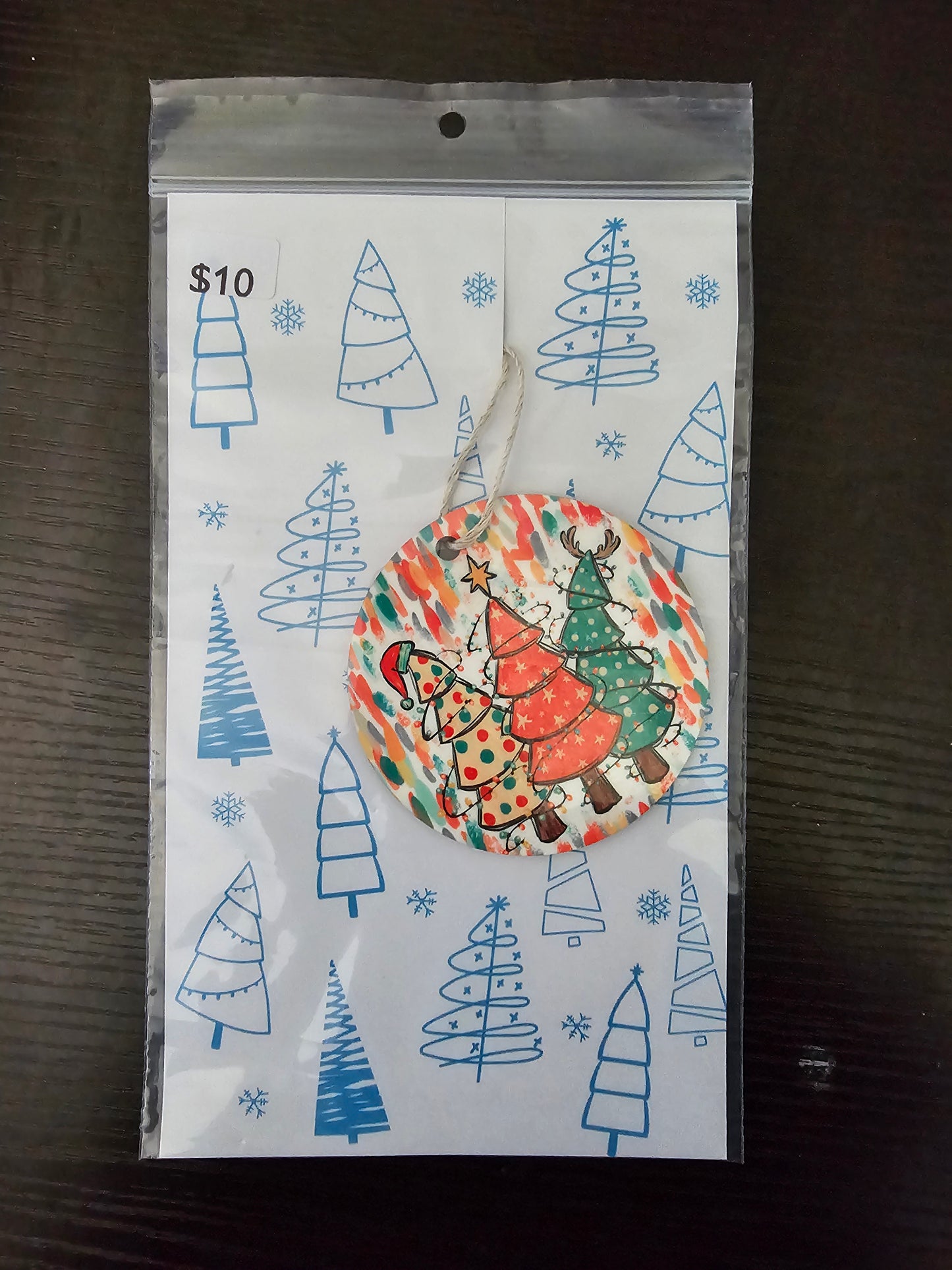 Christmas Tree Trio MDF Ornament - READY TO SHIP