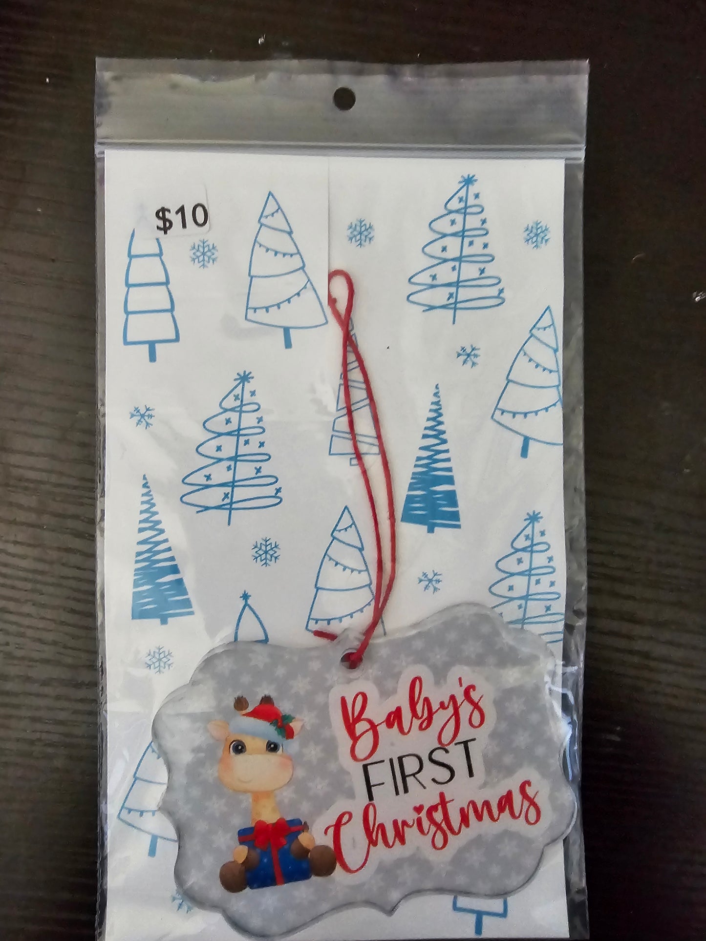 Baby's First Christmas GIRAFFE - Acrylic Ornament - READY TO SHIP