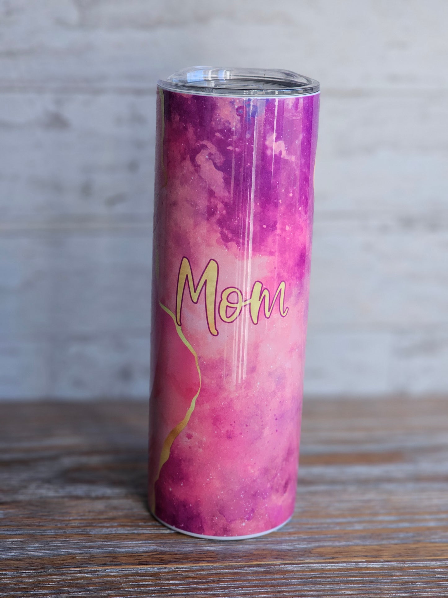 Mom Pink/Purple - 20 oz Stainless Steel Tumbler