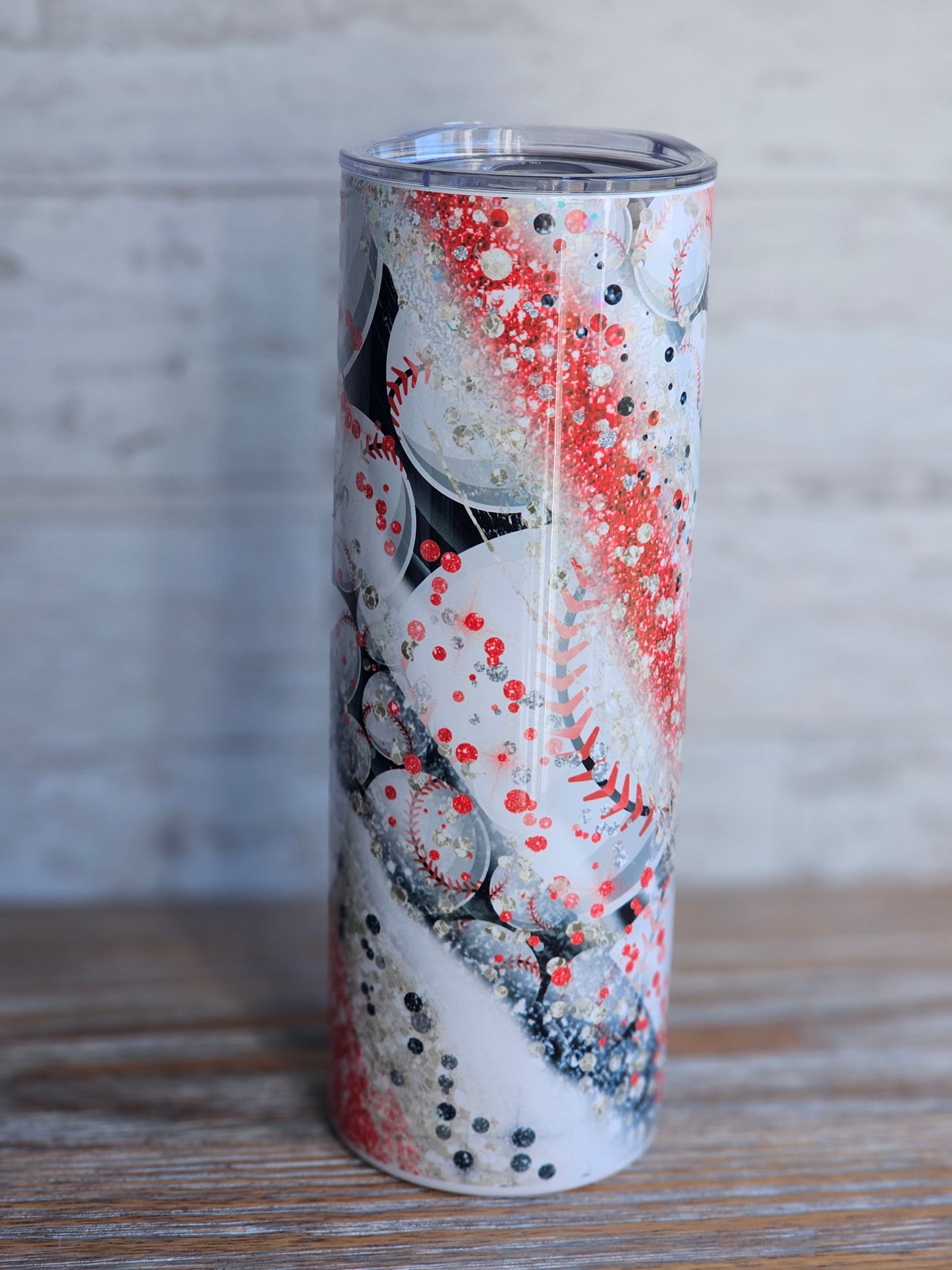 Baseball Swirl - 20 oz Stainless Steel Tumbler