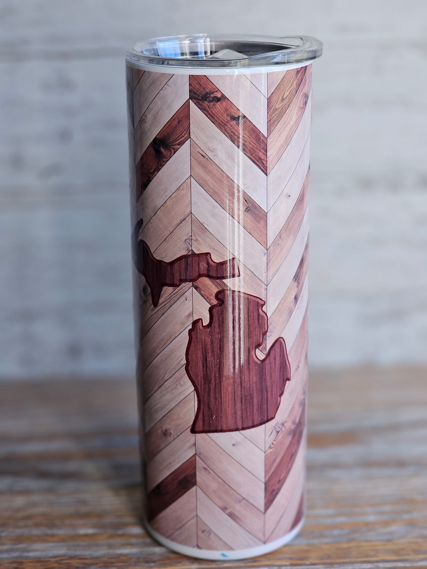 Michigan Wood Look - 20 oz Stainless Steel Tumbler