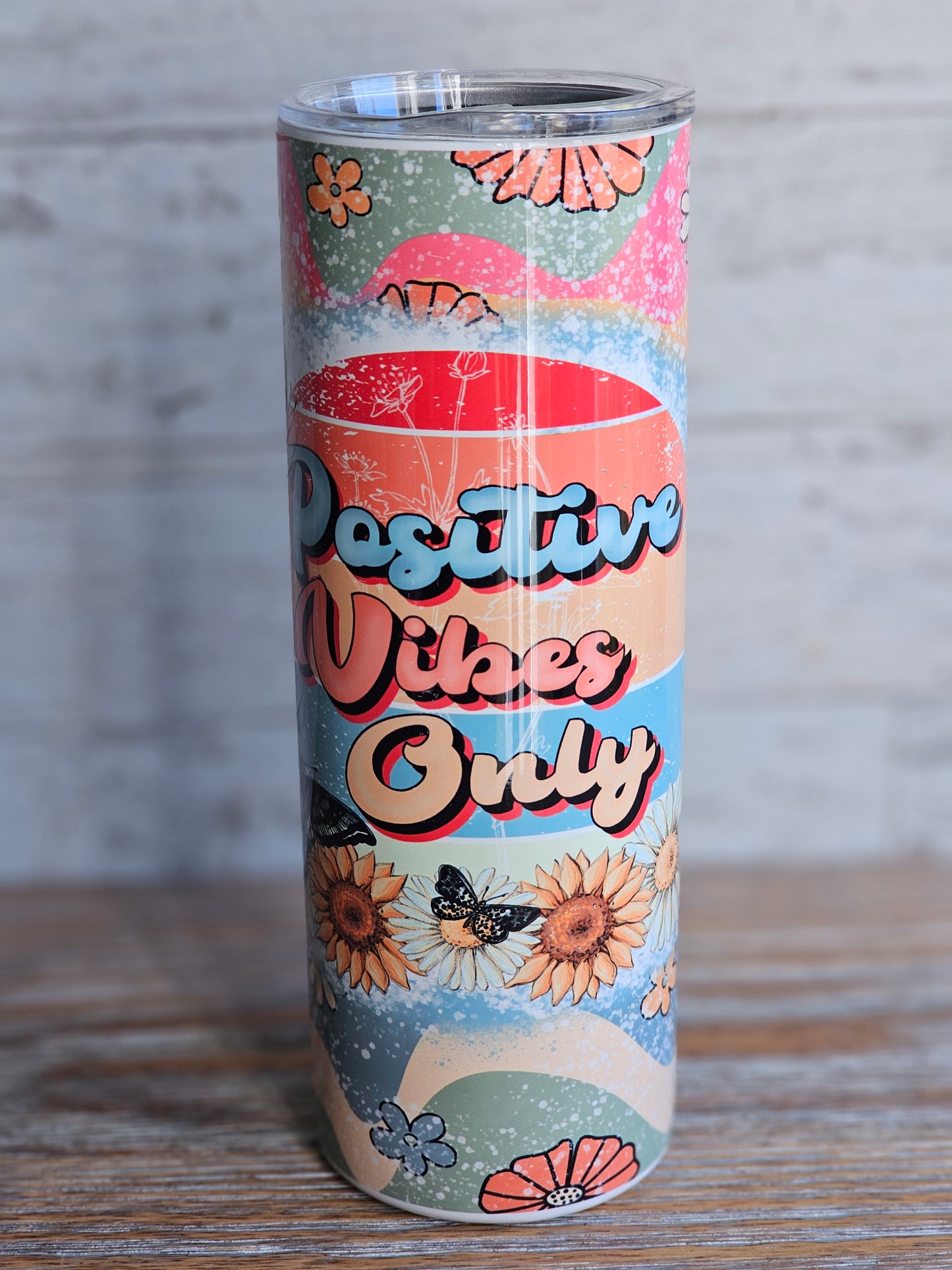 Positive Vibes - 20 oz Stainless Steel Tumbler