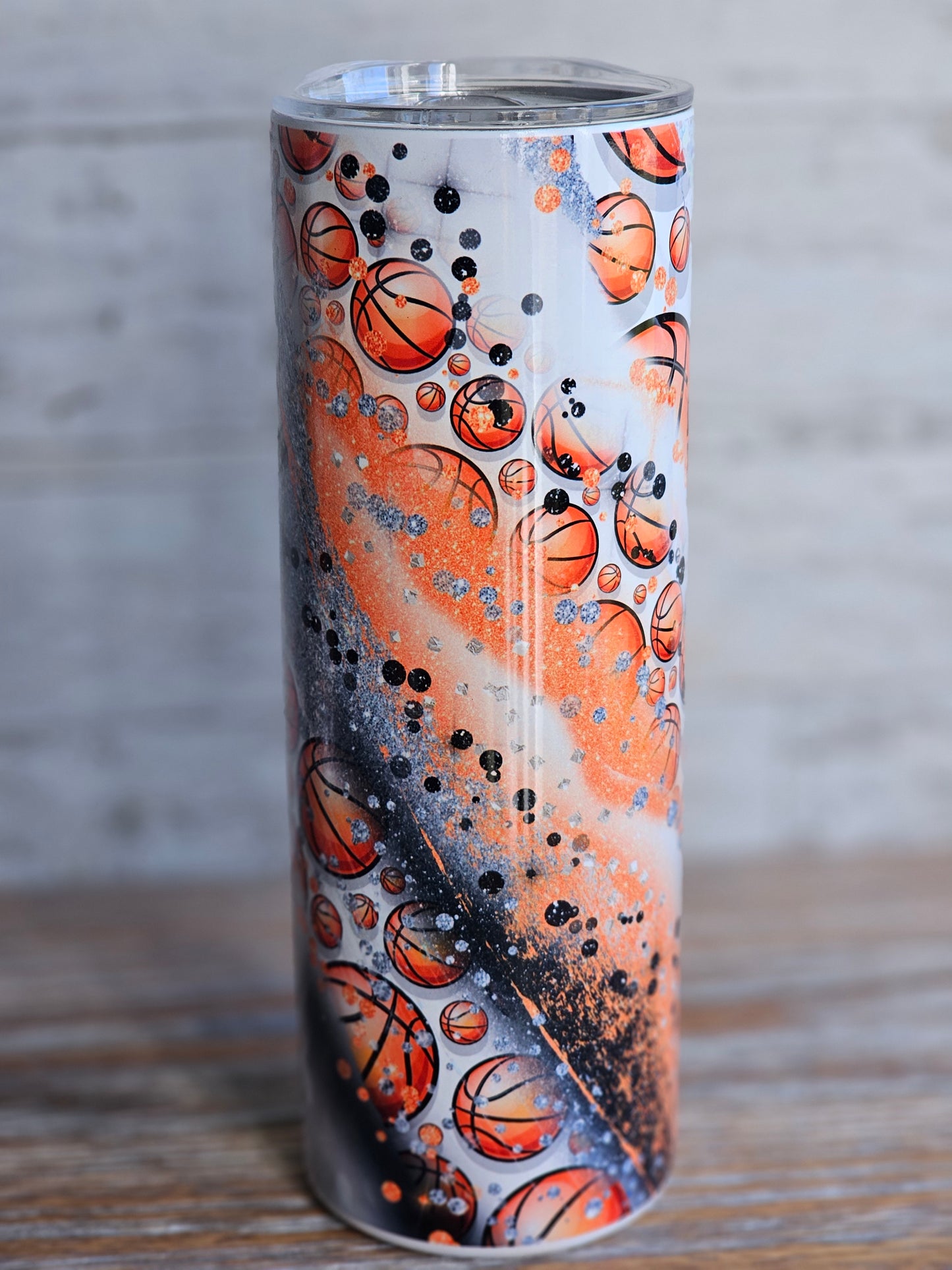 Basketball Swirl - 20 oz Stainless Steel Tumbler