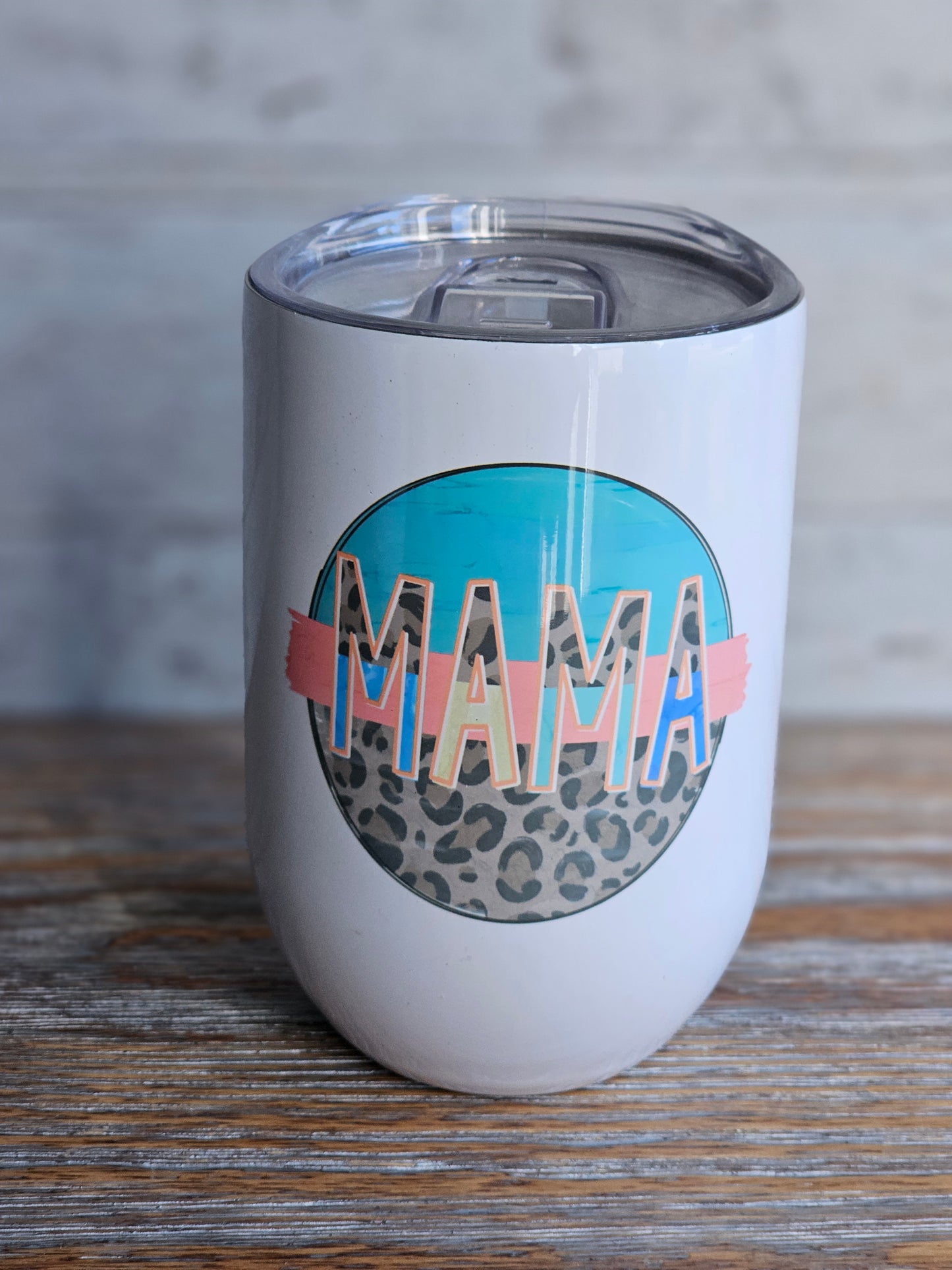 MAMA - Wine Metal Wine Tumbler with Plastic Lid