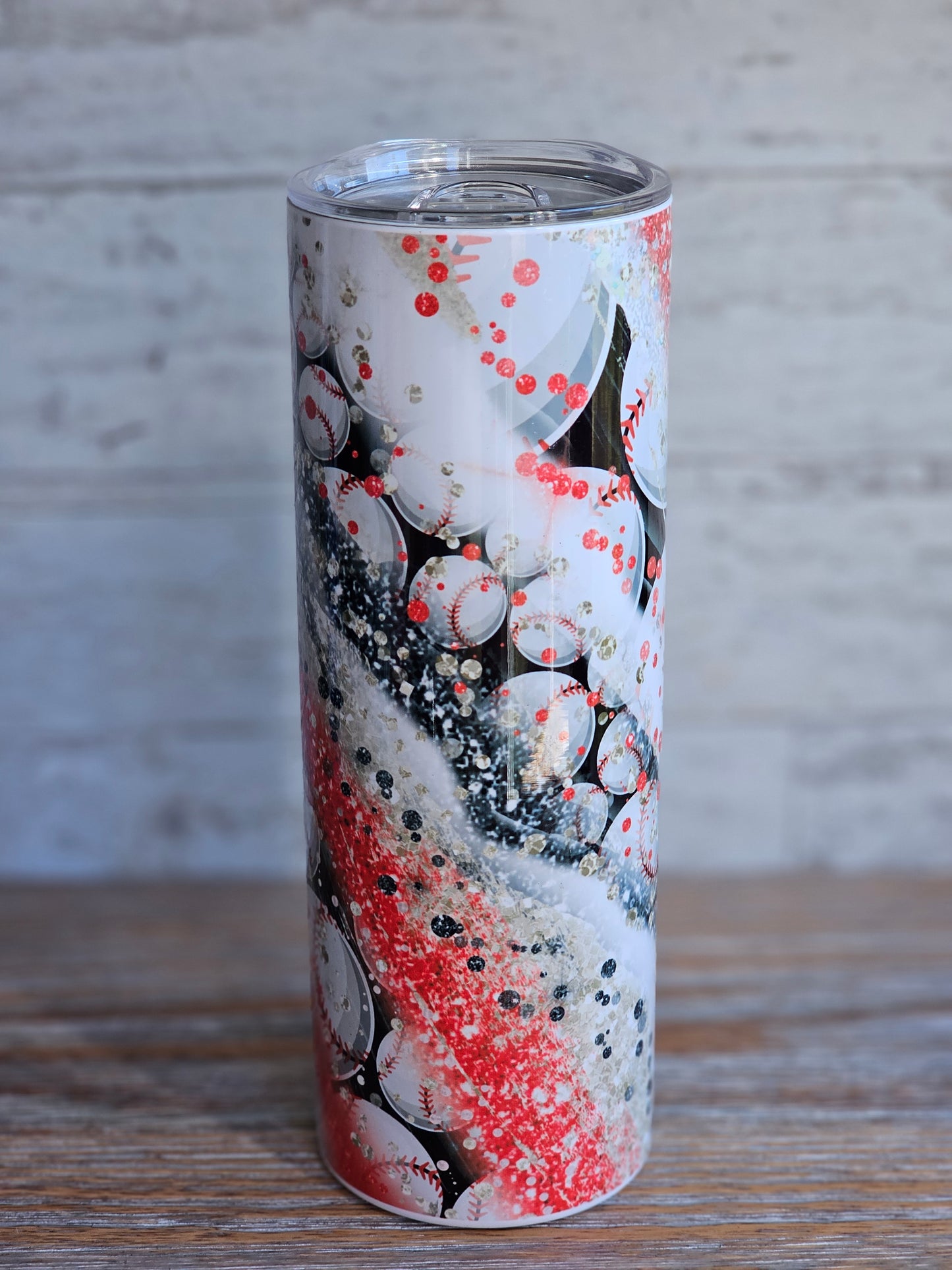 Baseball Swirl - 20 oz Stainless Steel Tumbler