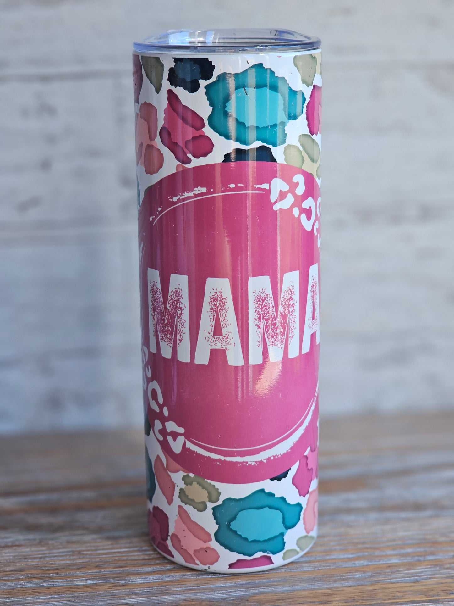 Mama Multi-Colored Leopard - 20 oz Stainless Steel Tumbler