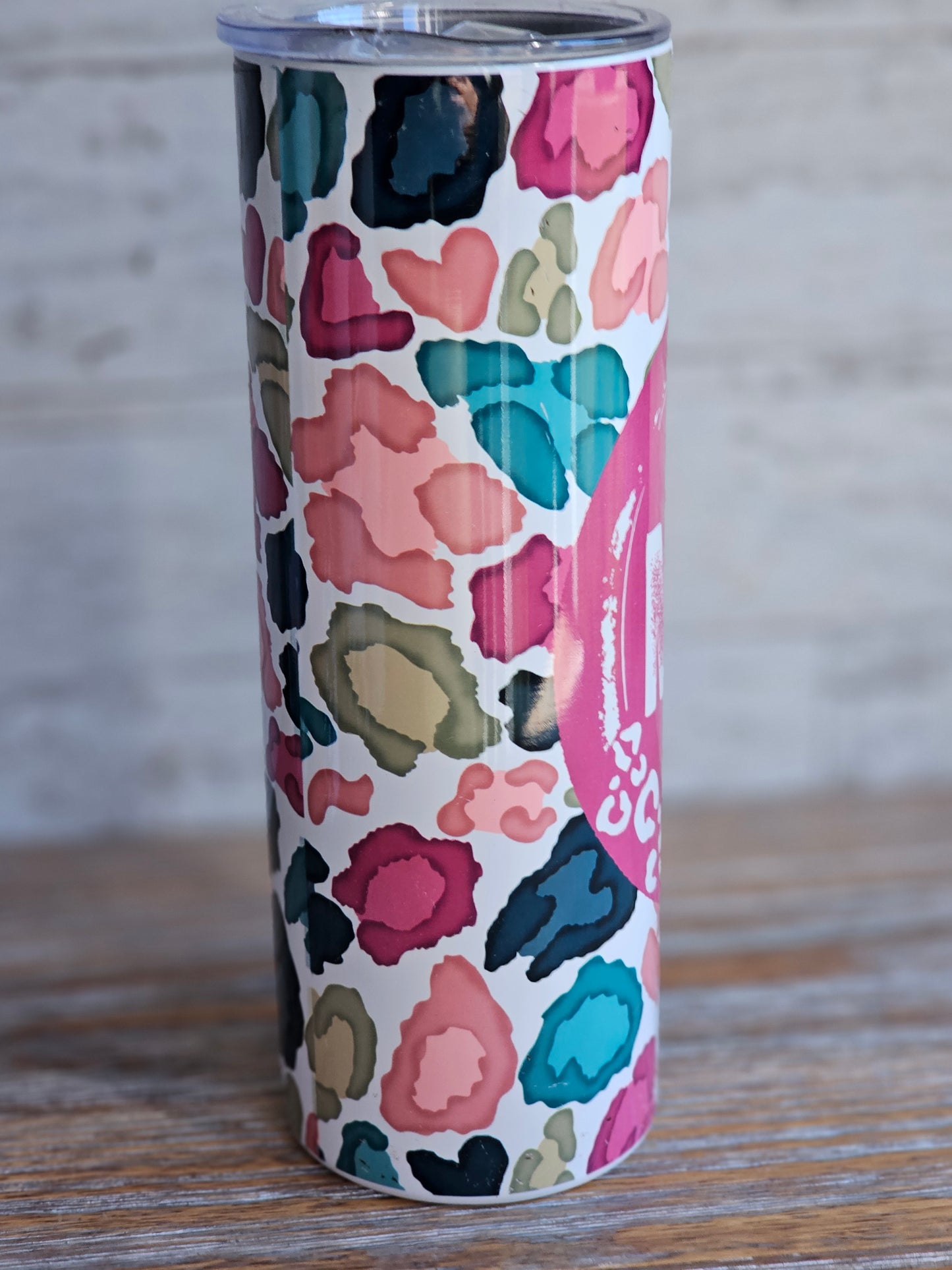 Mama Multi-Colored Leopard - 20 oz Stainless Steel Tumbler
