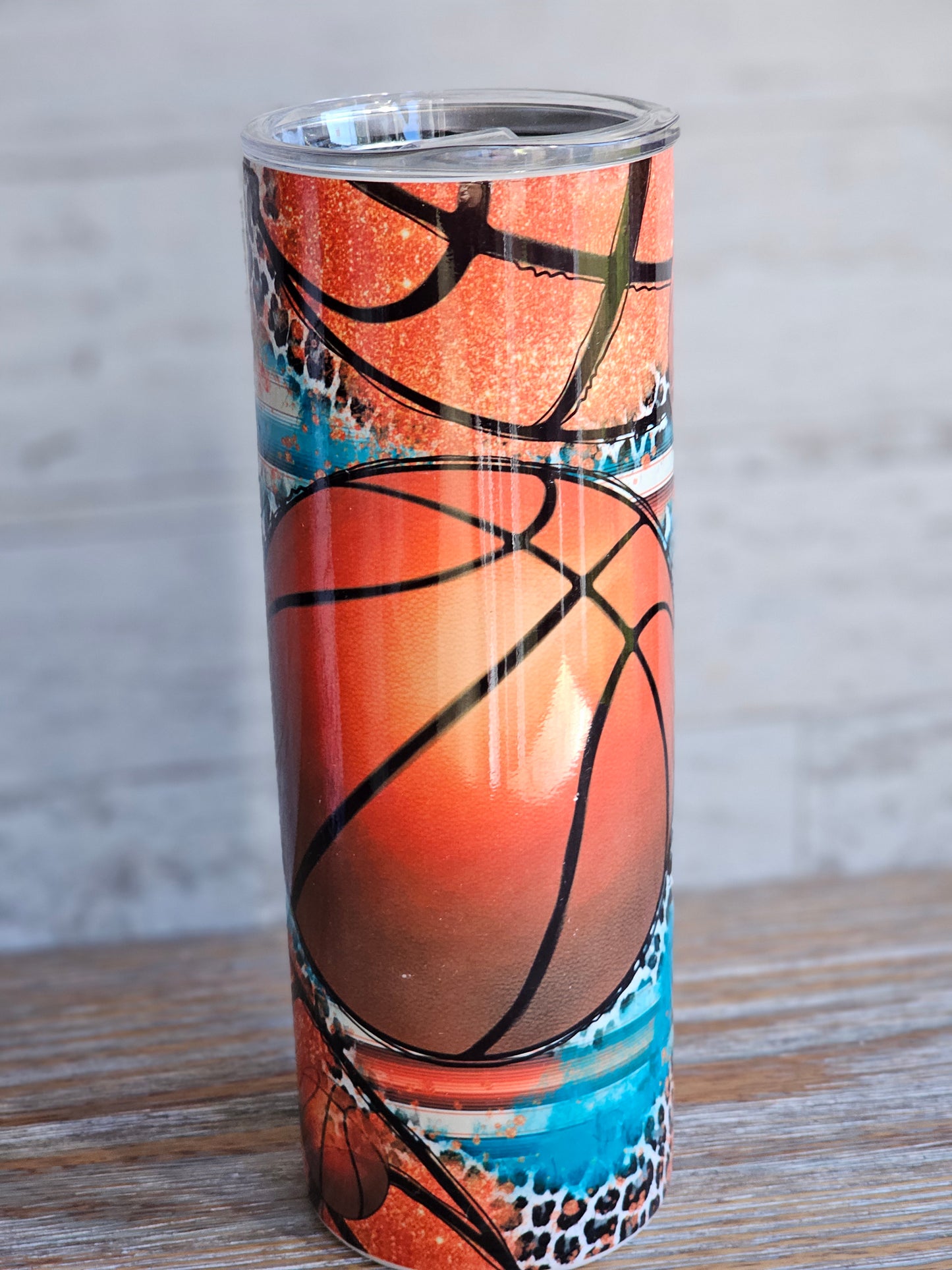 Basketball Leopard - 20 oz Stainless Steel Tumbler