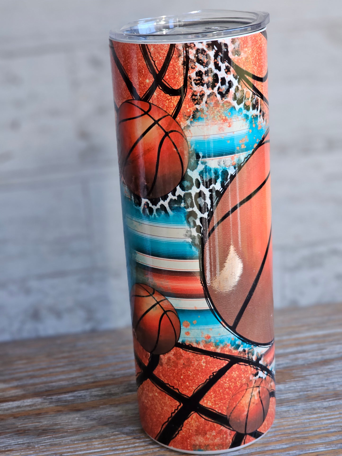Basketball Leopard - 20 oz Stainless Steel Tumbler
