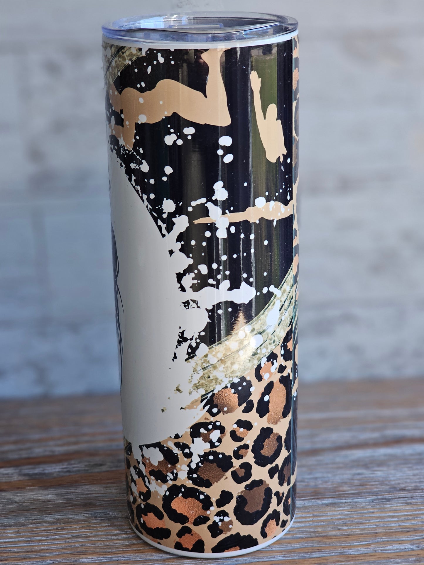 #SwimMom Messy Bun - 20 oz Stainless Steel Tumbler