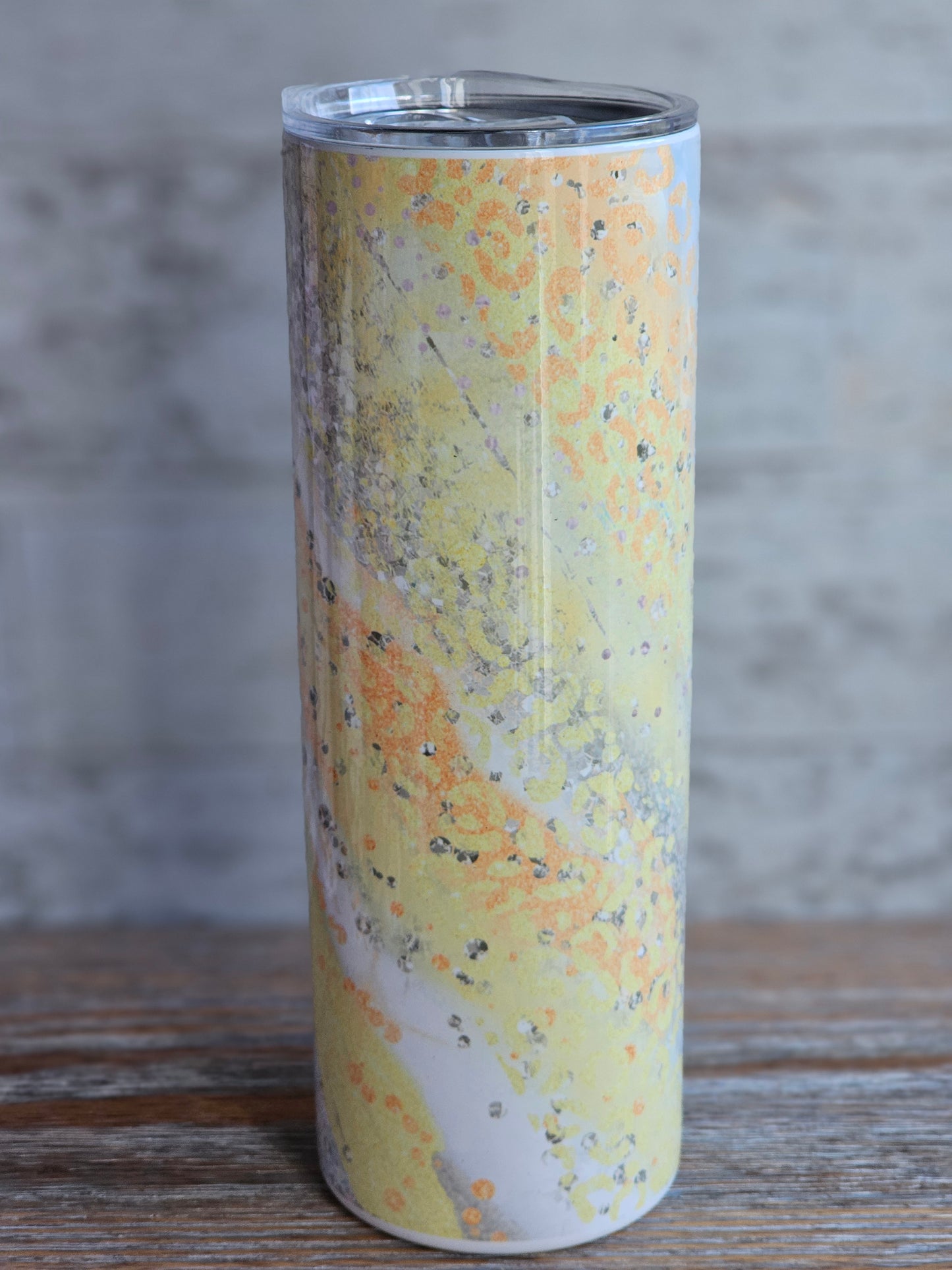 Yellow Swirl - 20 oz Stainless Steel Tumbler