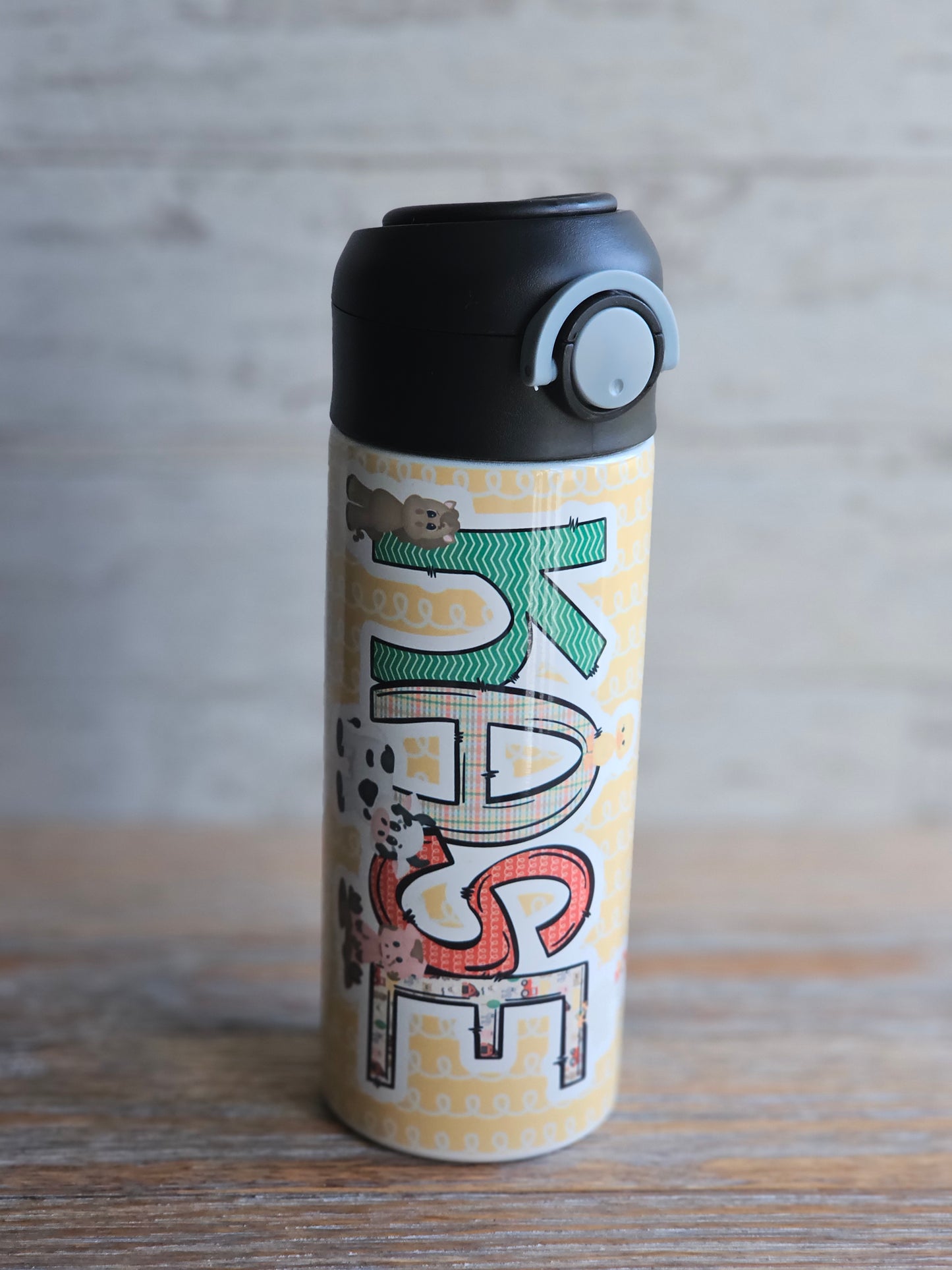 Farm Animals - KASE - Personalized Water Bottle - READY TO SHIP