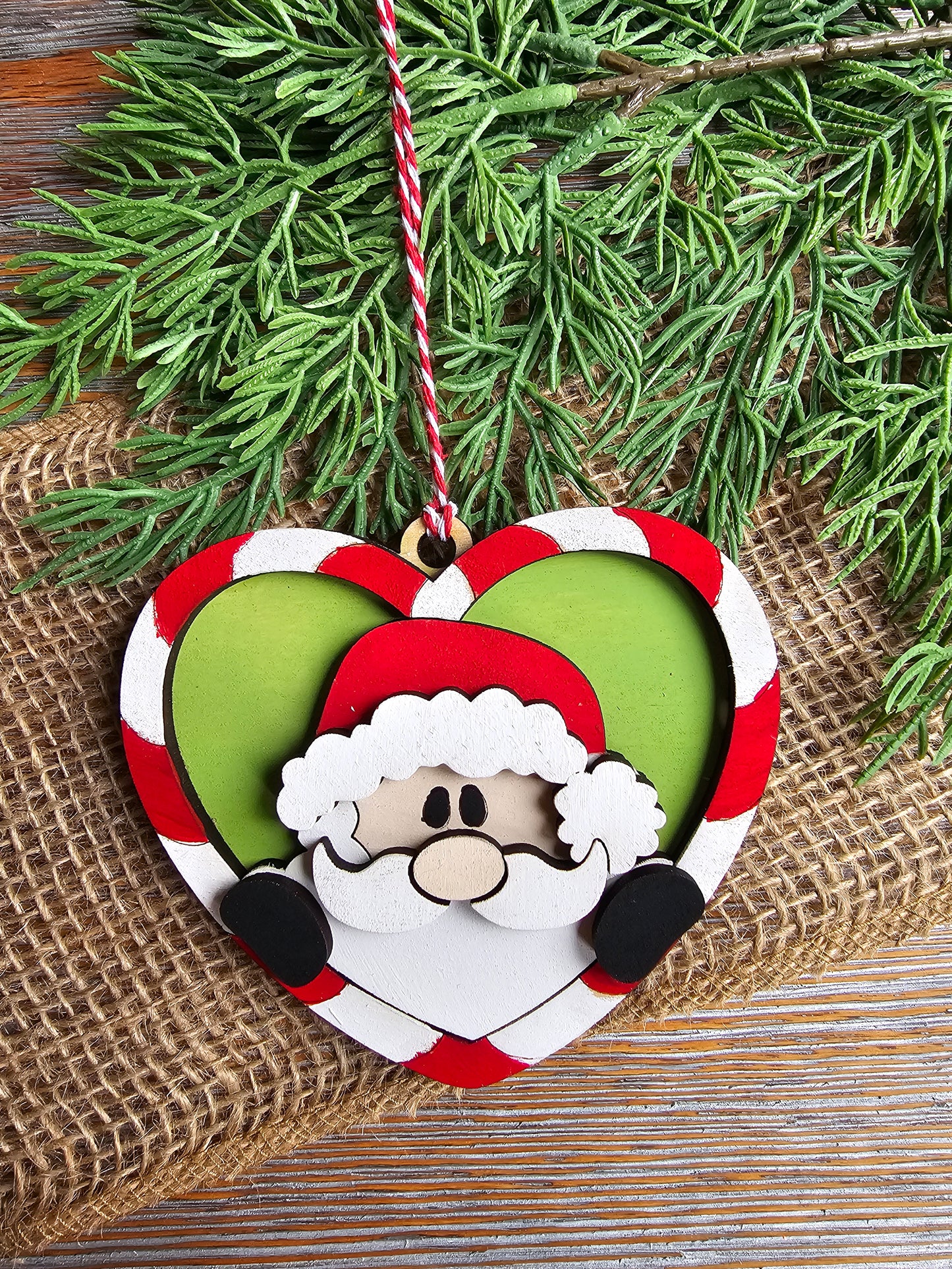 DIY Ornament Kit - Santa Heart Ornament