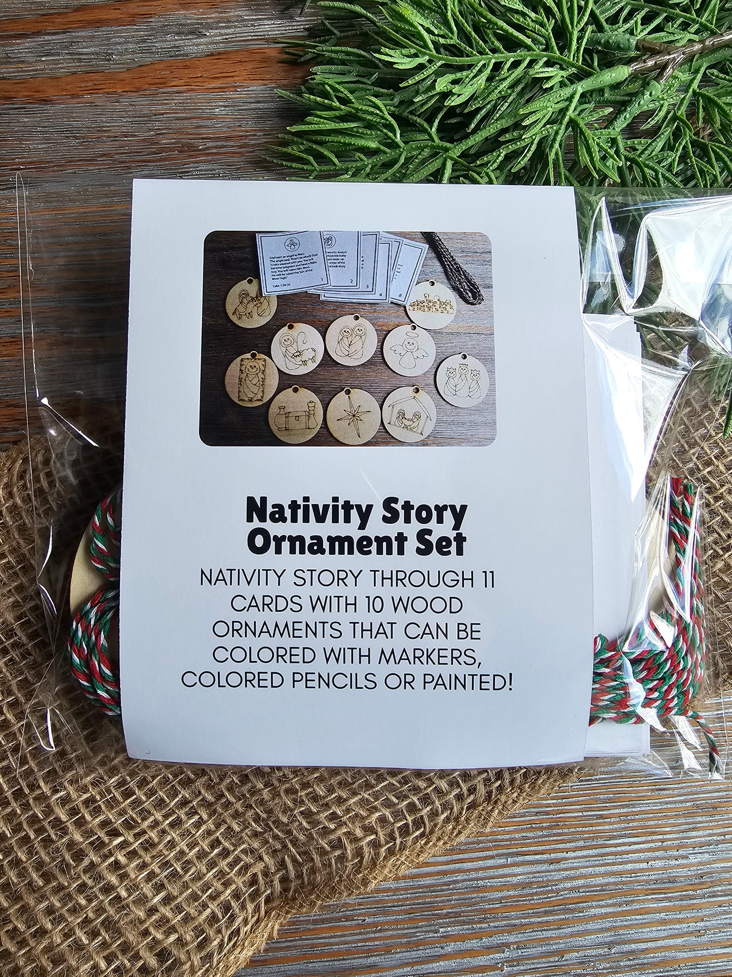 Nativity Story Token Set - Paintable Christmas Activity for Kids