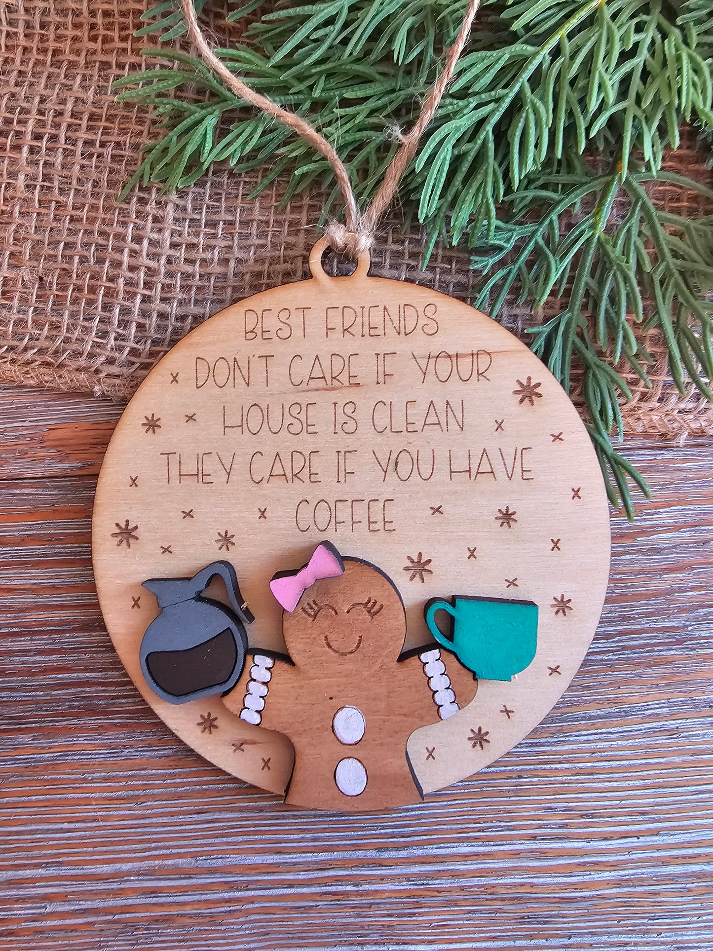 Best Friend Ornament – Coffee or Wine Edition