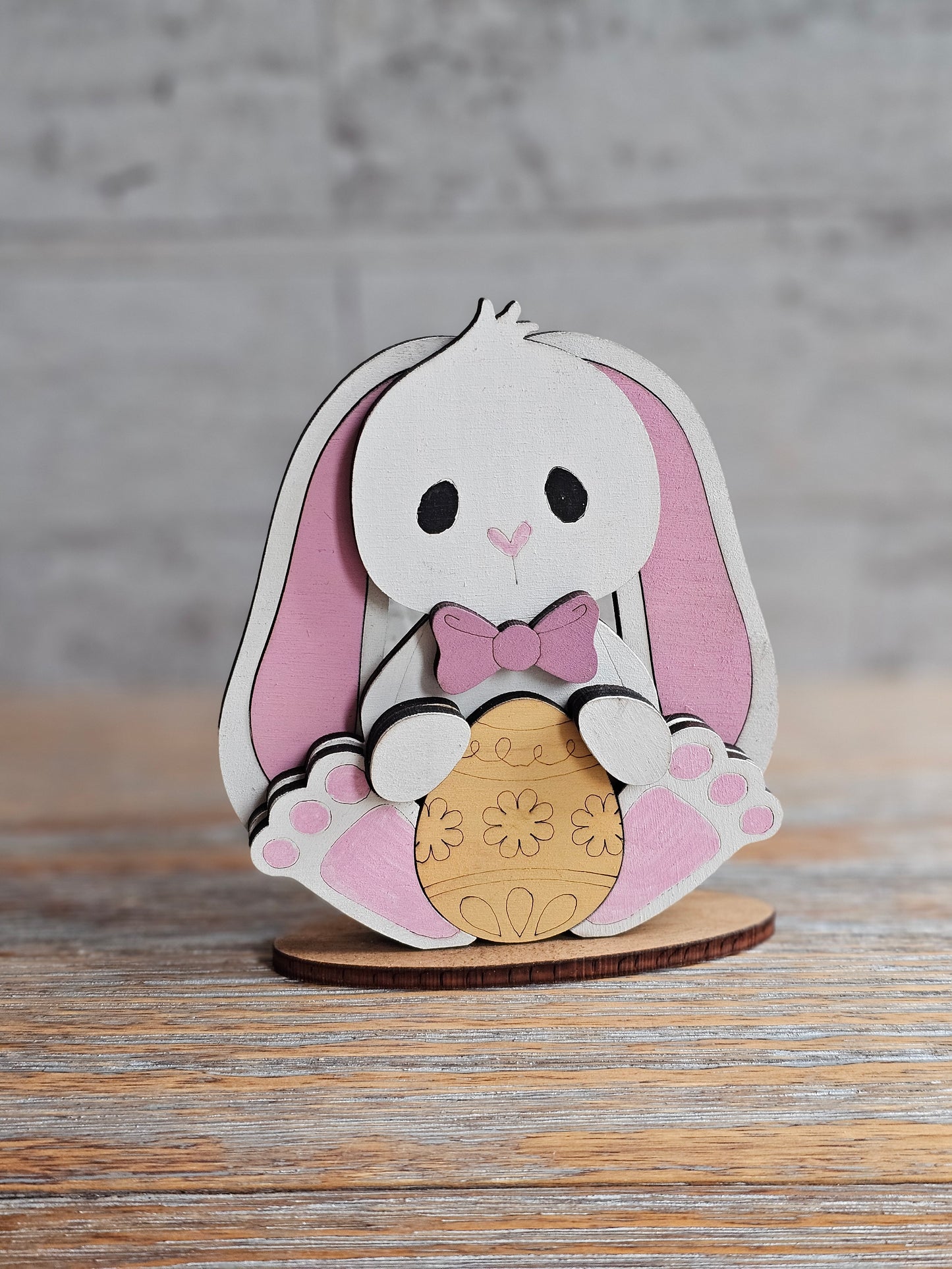 Easter Bunny Wood Decor - Easter Egg